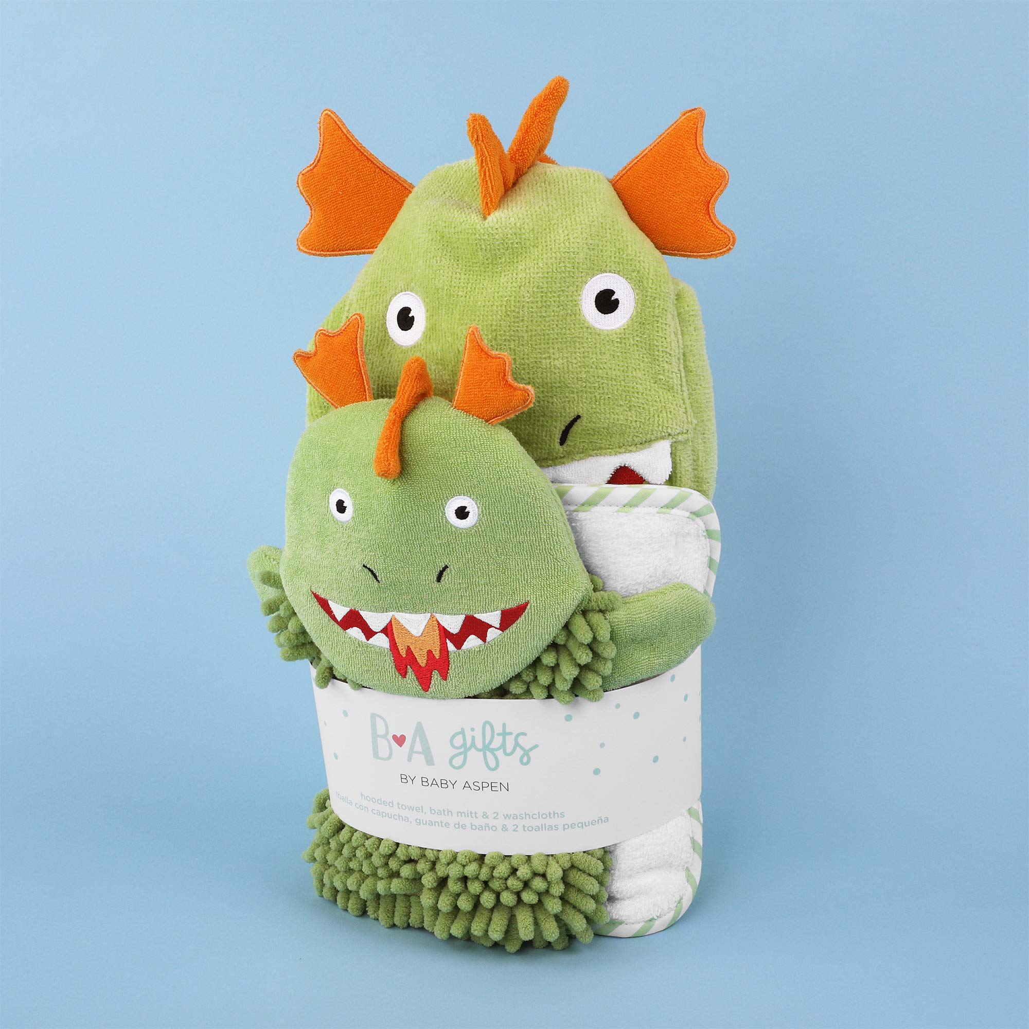 Four-Piece Dragon Bath Gift Set, Green, one Size (BA14112NA)