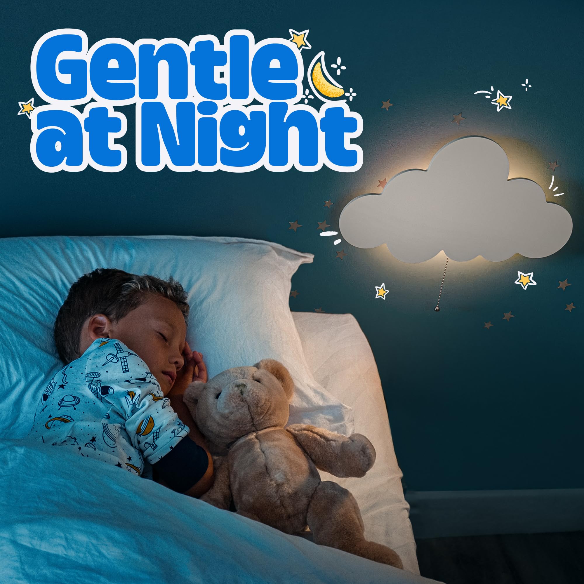 Floating Cloud Wall Lamp for Nursery Kids Bedroom