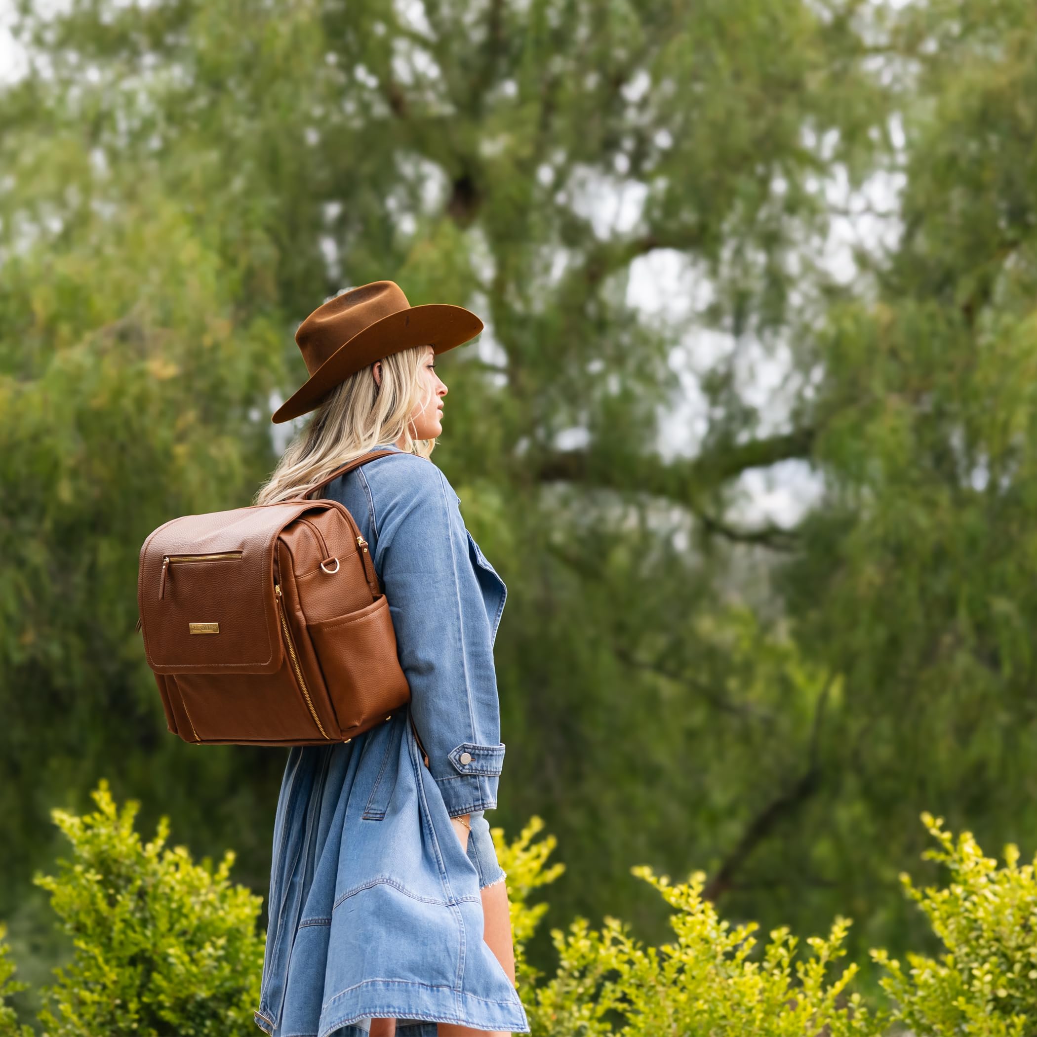 Bottom Boxy Backpack Deluxe, Diaper Bag for Parents, Stylish Baby Bag