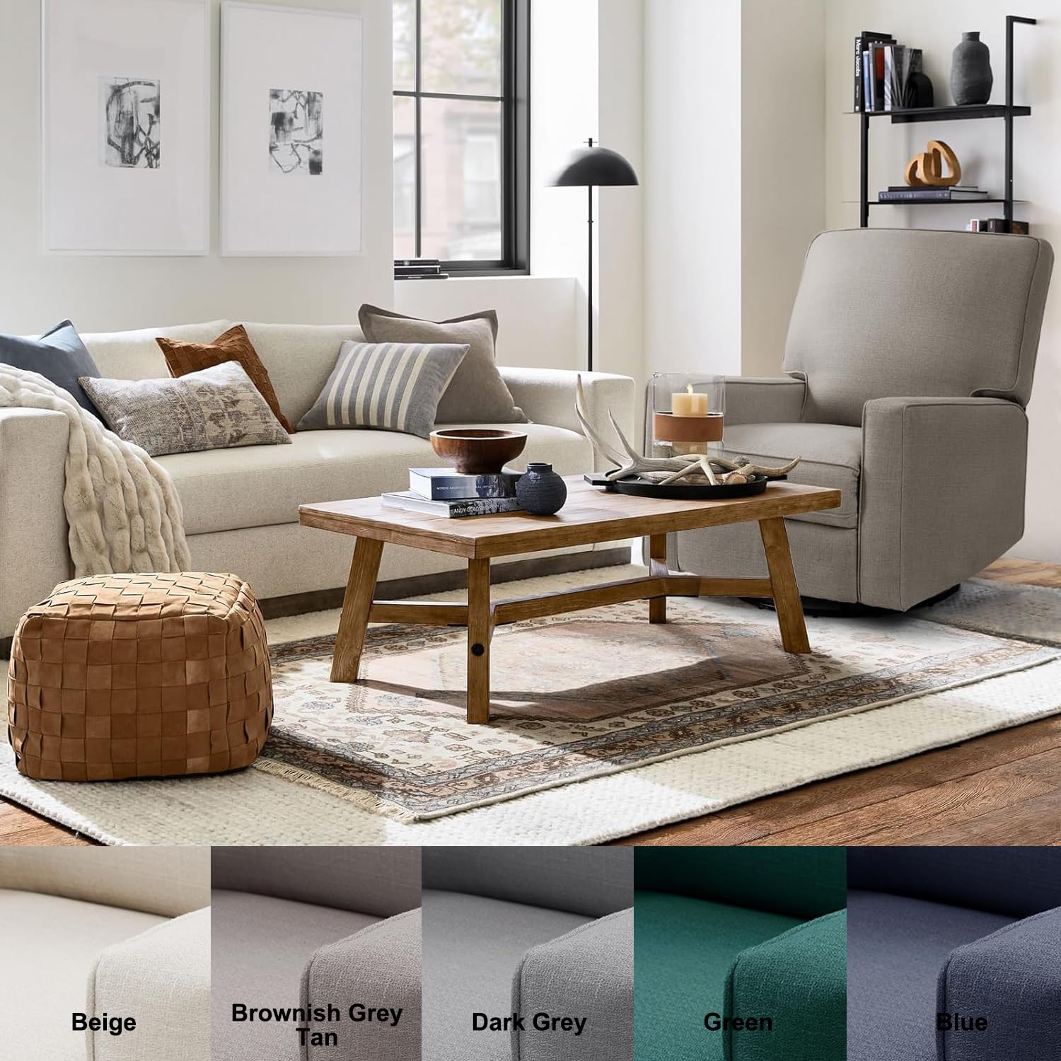 Swivel Glider Recliner Chair with High Back