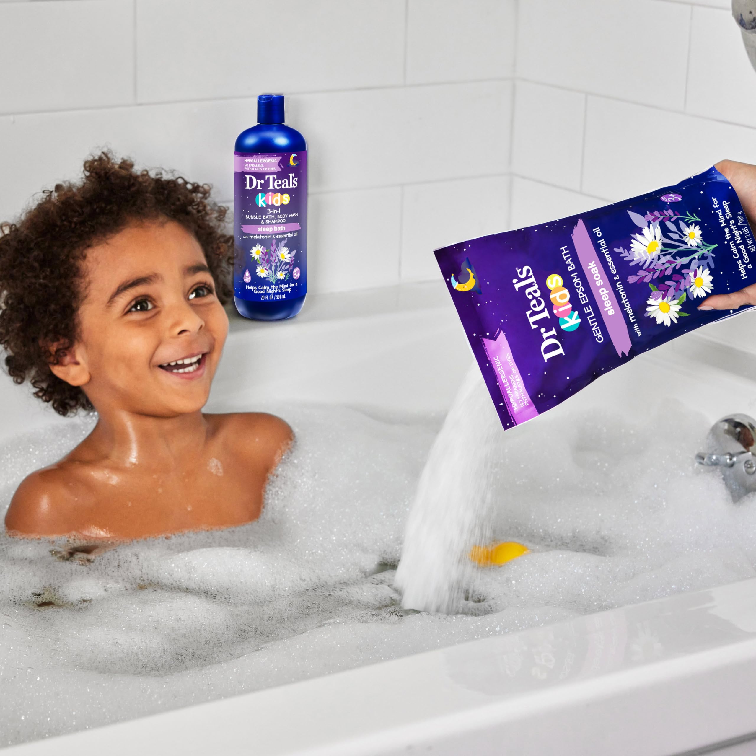 Kids 3-in-1 Sleep Bath: Bubble Bath, Body Wash & Shampoo