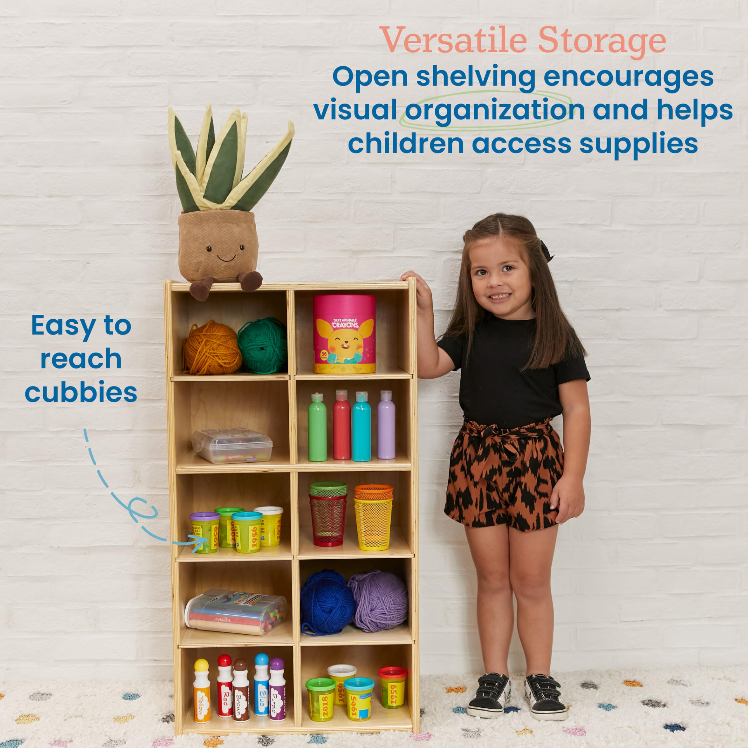 10 Cubby Storage Cabinet for Classroom Organization