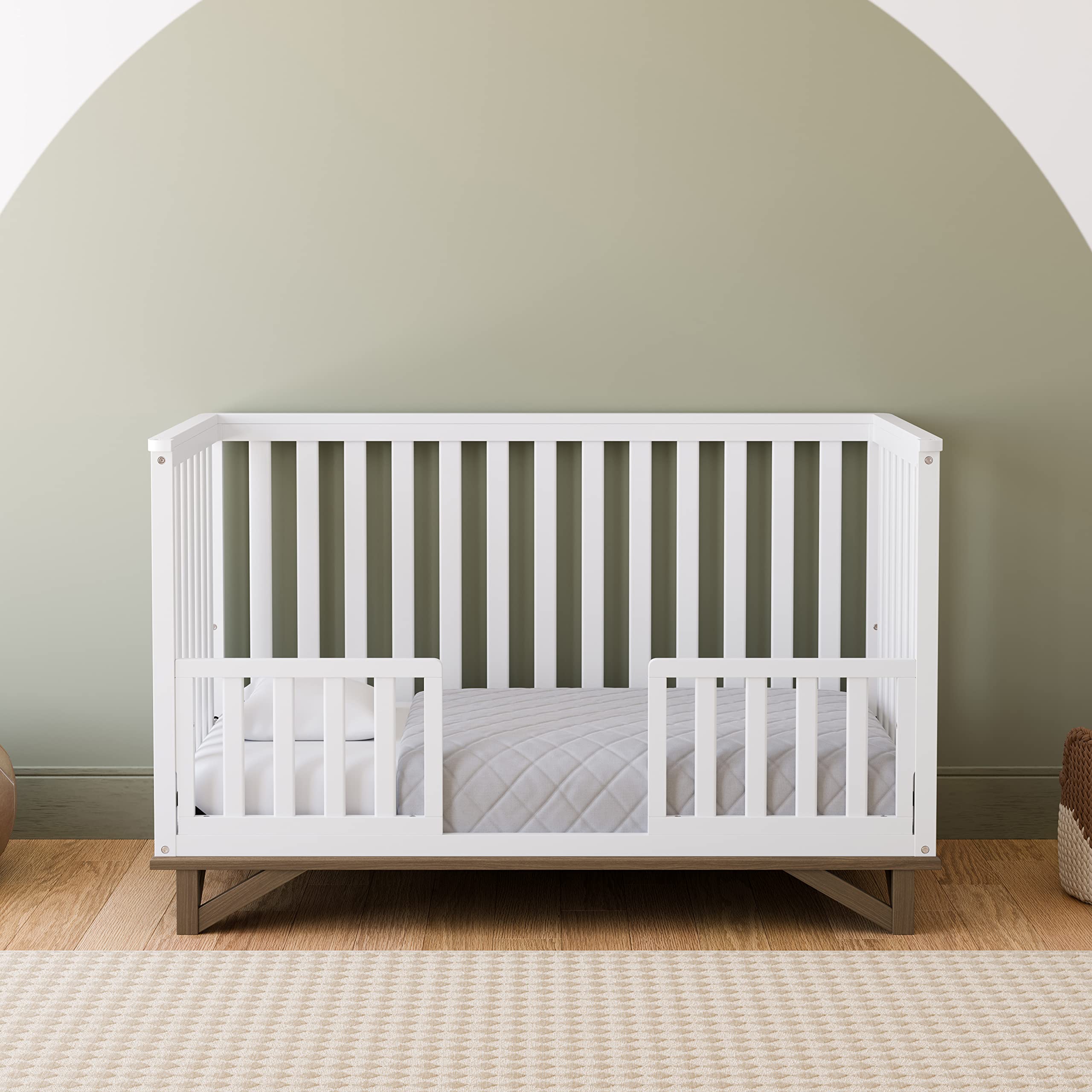 Santa Monica 5-in-1 Convertible Crib with Two-Tone Design