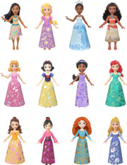Disney Princess Toys, Ultimate Princess Pack with 12 Small Posable Dolls in Signature Outfits