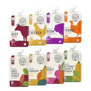 6+ Months Meats + Veggies Mixed Baby Food Puree Pouch Variety Pack