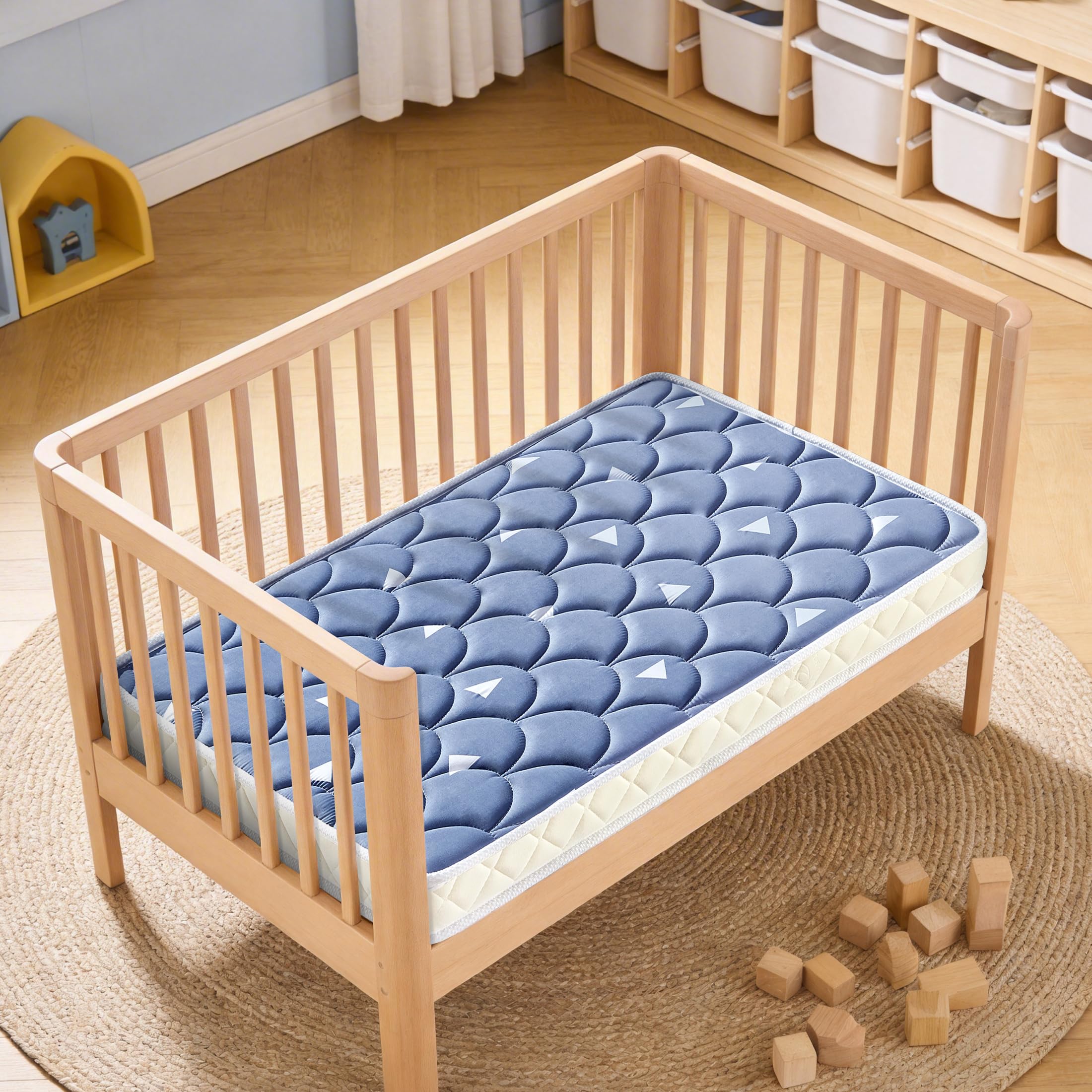 Mini Crib Mattress 38" x 24" x 4" Firm Foam Portable Travel
