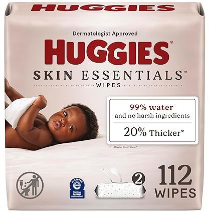 Essentials Baby Wipes, Hypoallergenic, 99% Water, 10 Flip Top Packs (560 Wipes Total)