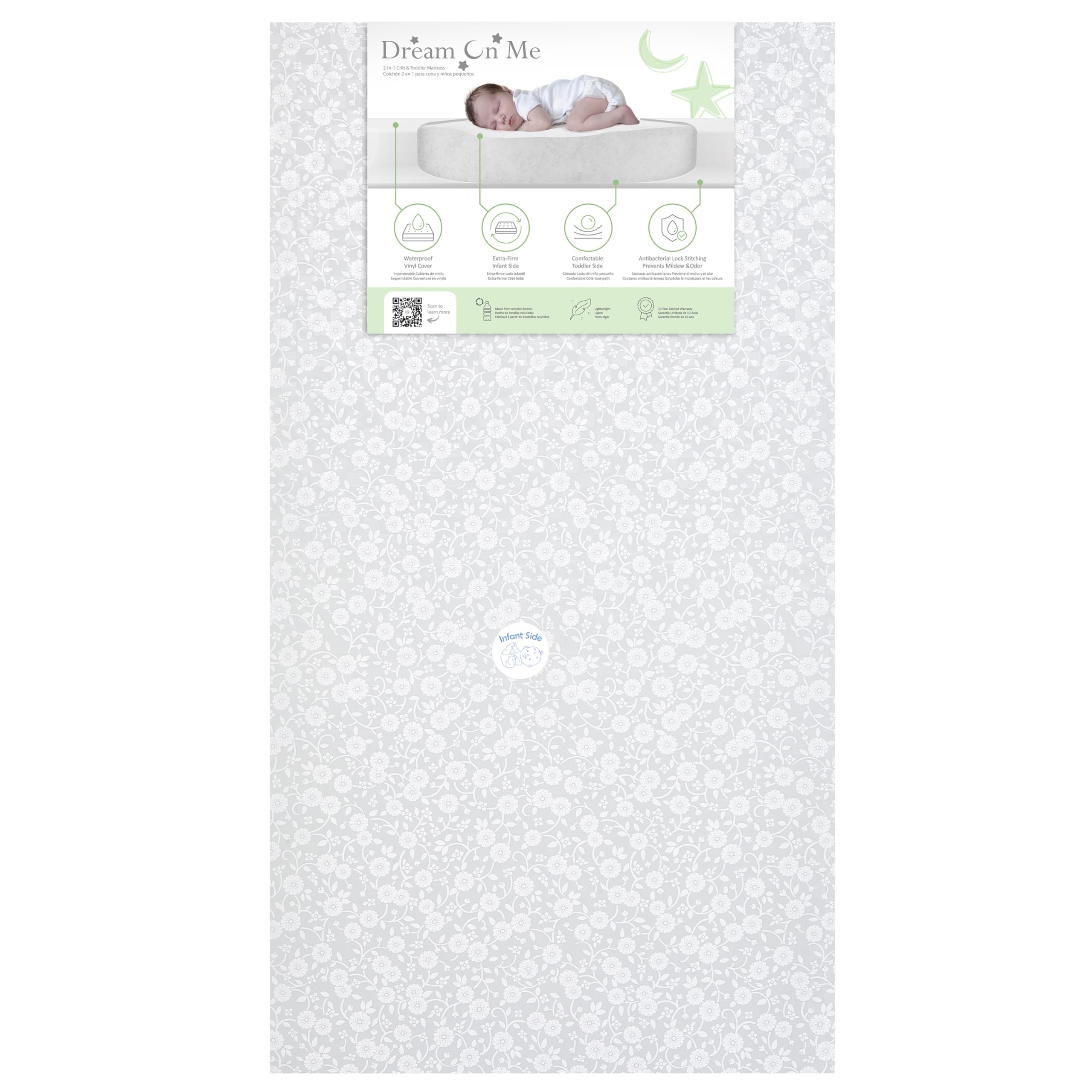 Me Dreamland Orthopedic Firm Fiber Crib and Toddler Bed Mattress