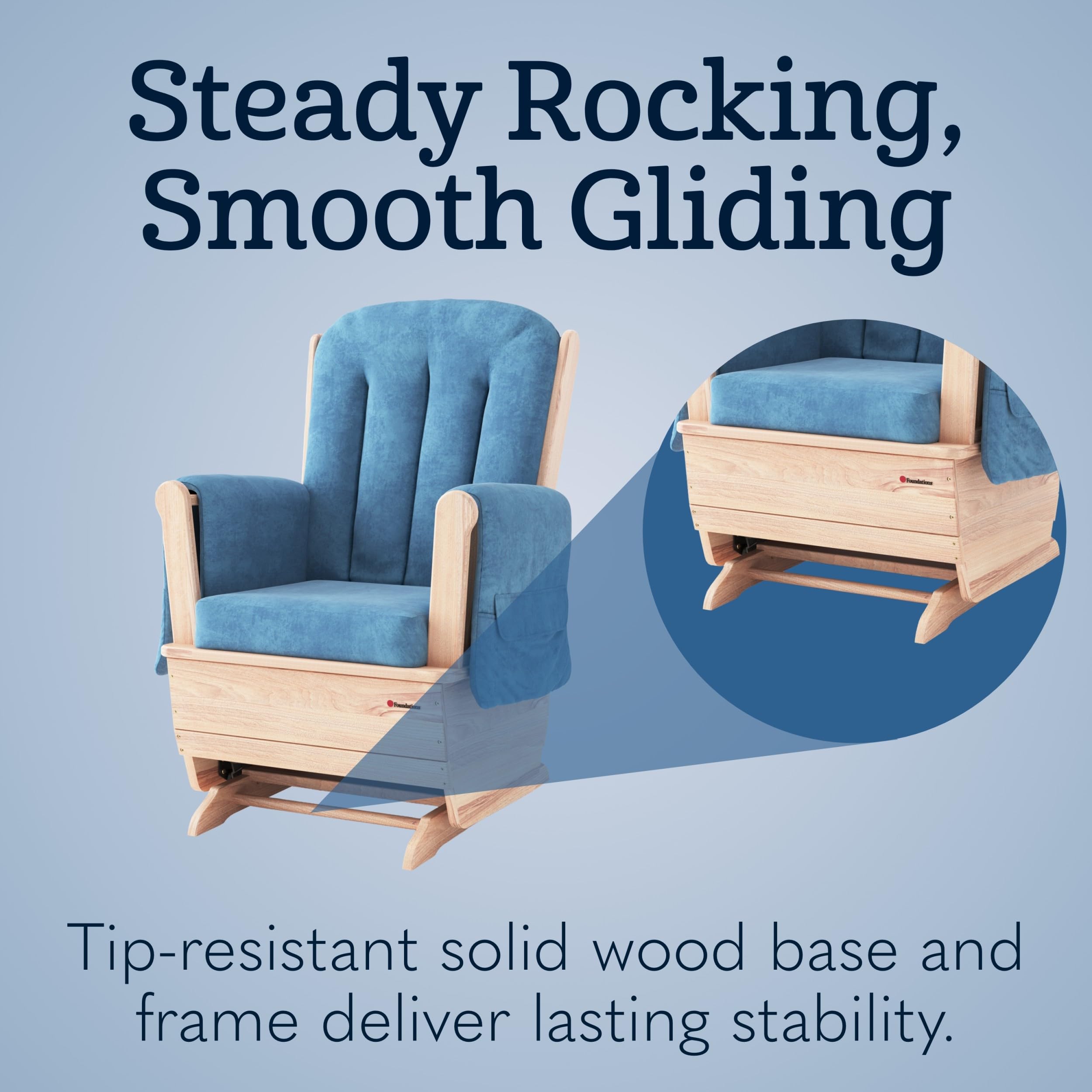 SafeRocker Glider Rocker Chair for Nursery and Daycare