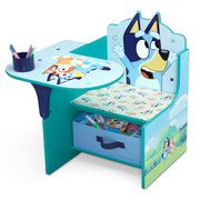 Bluey Chair Desk with Storage Bin - Greenguard Gold Certified, Blue