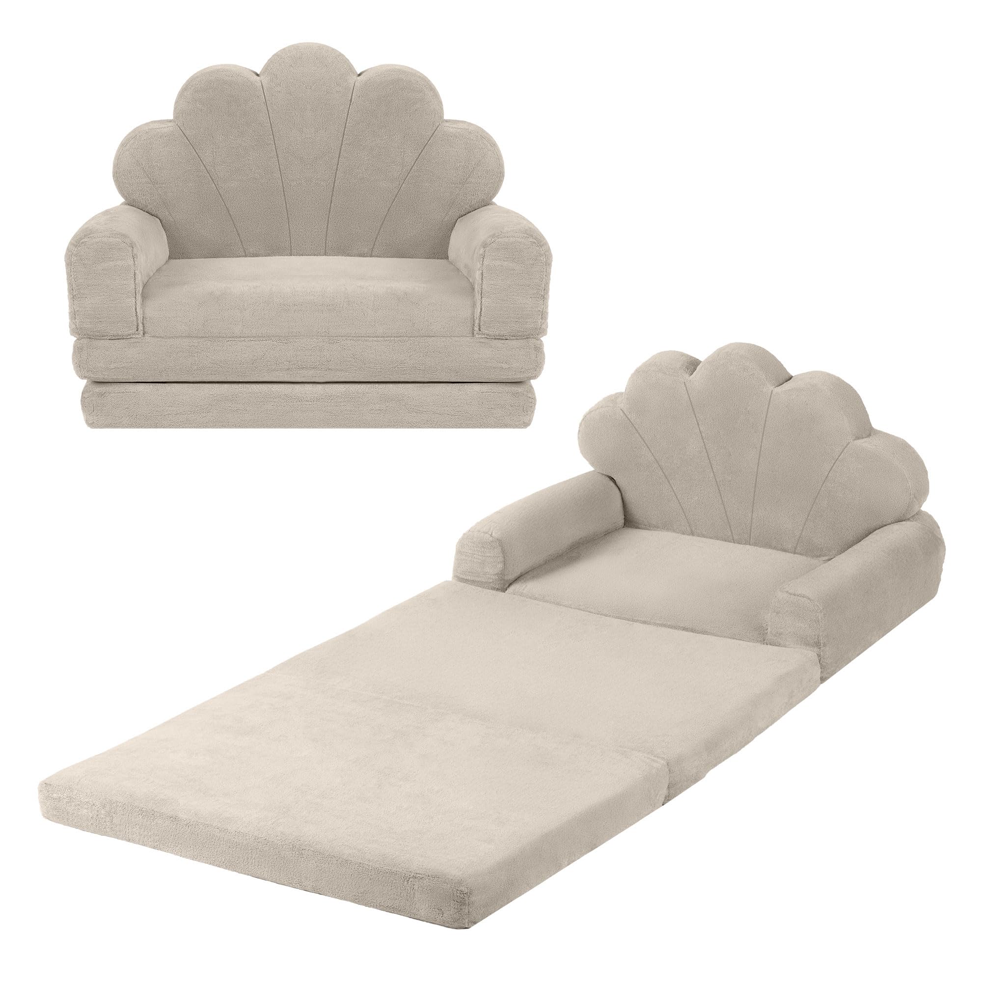 2-in-1 Kids Couch Fold Out Convertible Toddler Lounger