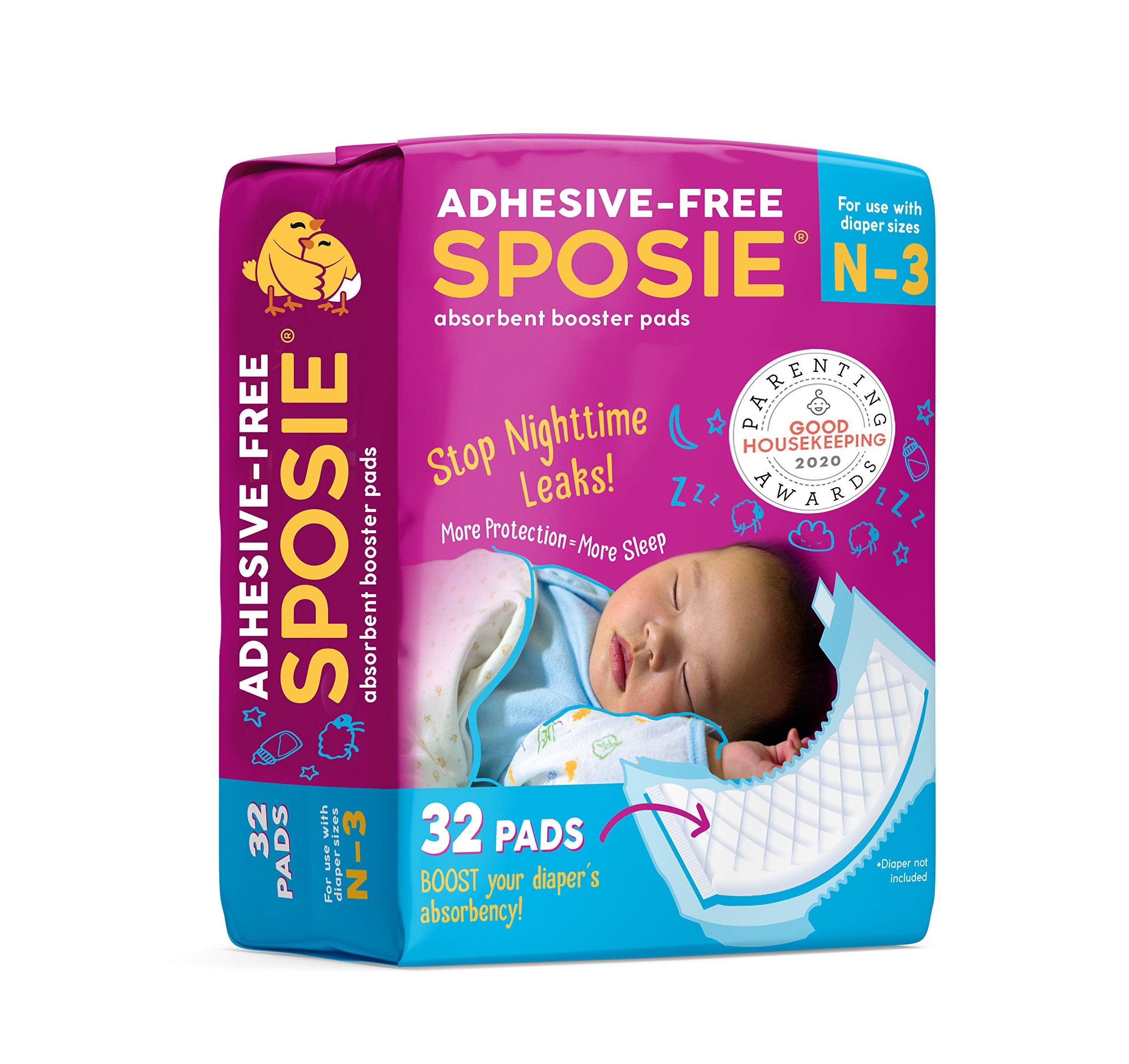 Booster Pads, Stop Overnight Diaper Leaks