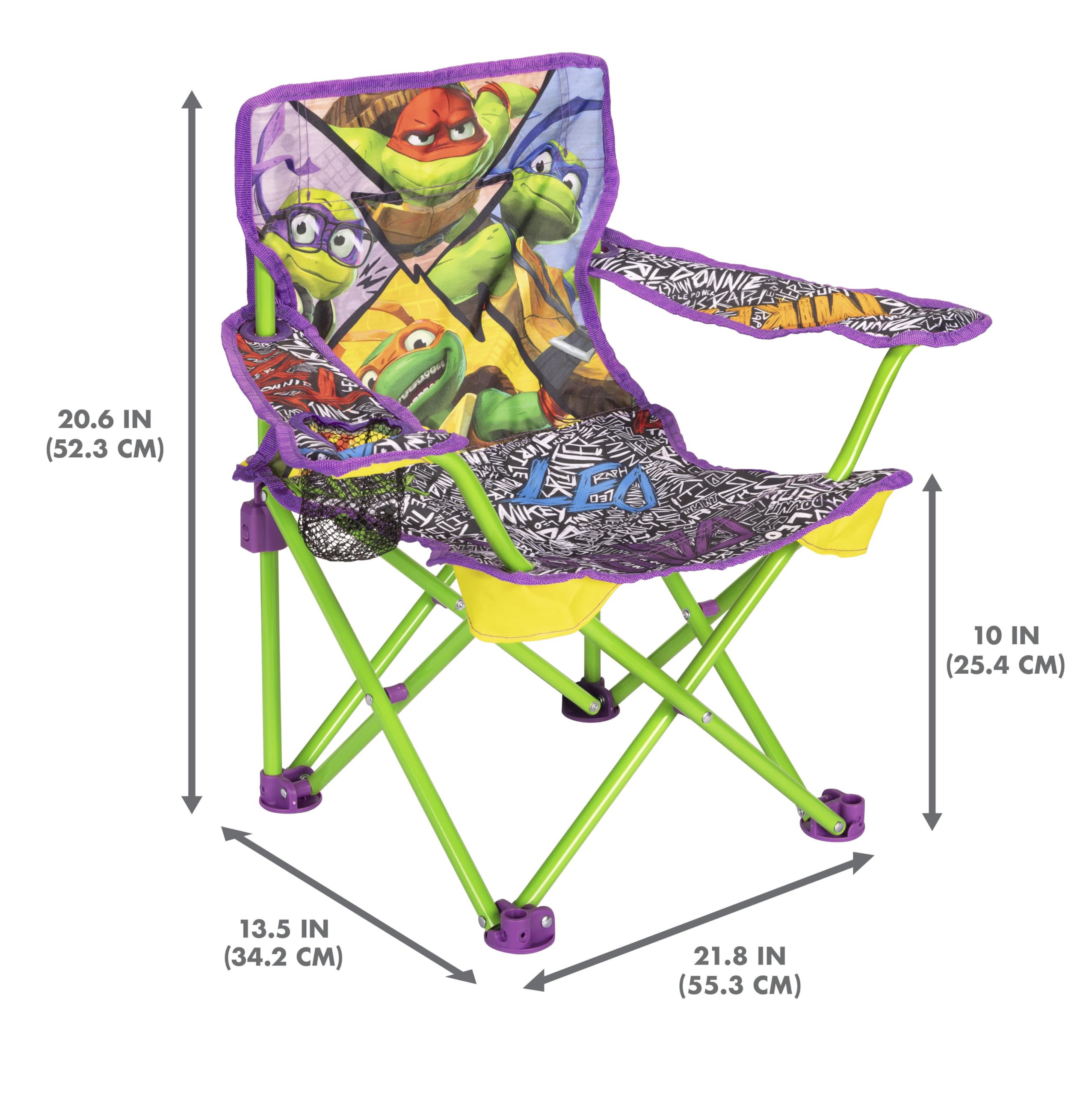 Ninja Turtles Kids Chair Foldable for Camping, Sports or Patio