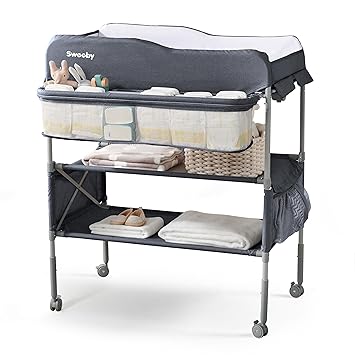 Portable Baby Changing Table, Foldable Diaper Changing Stationrn