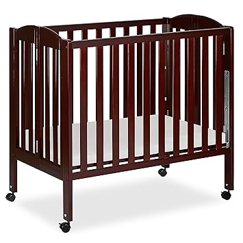 3 in 1 Portable Folding Stationary Side Crib in Natural