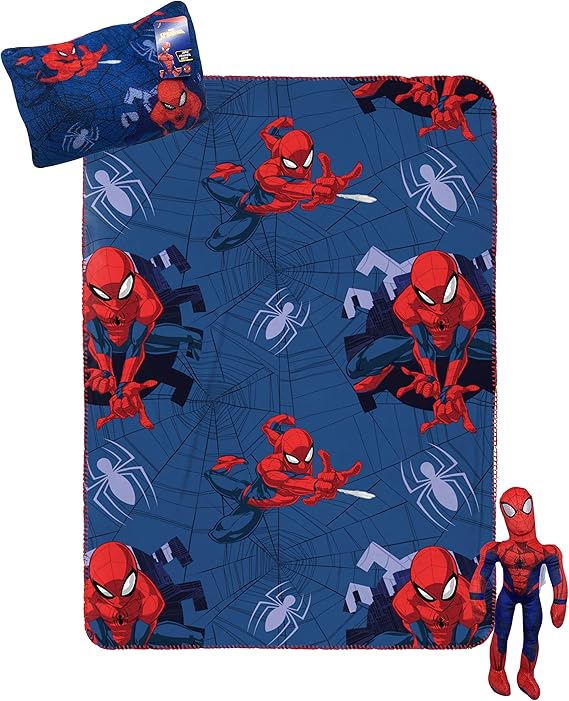 Disney Mickey Mouse Travel Set - 3 Piece Kids Travel Set includes Blanket