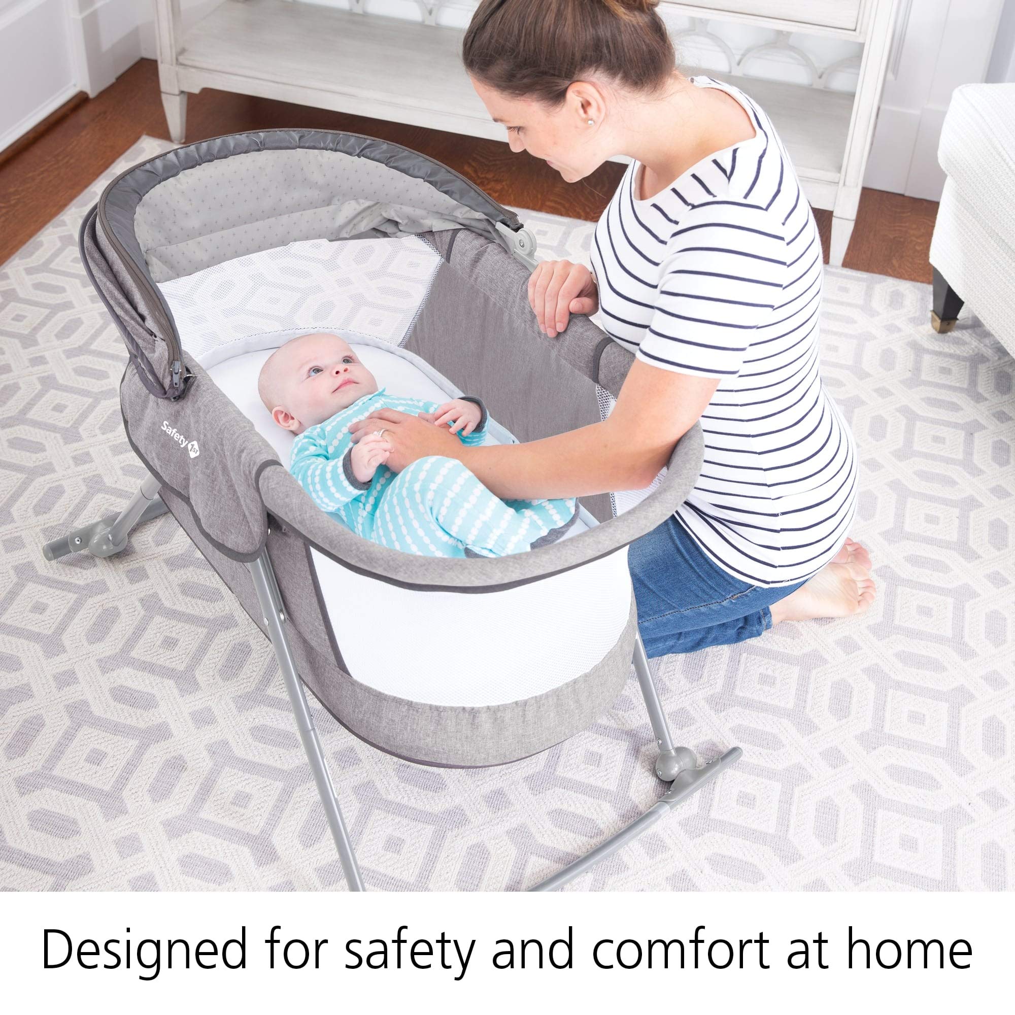 Portable Rocking Bassinet with Canopy