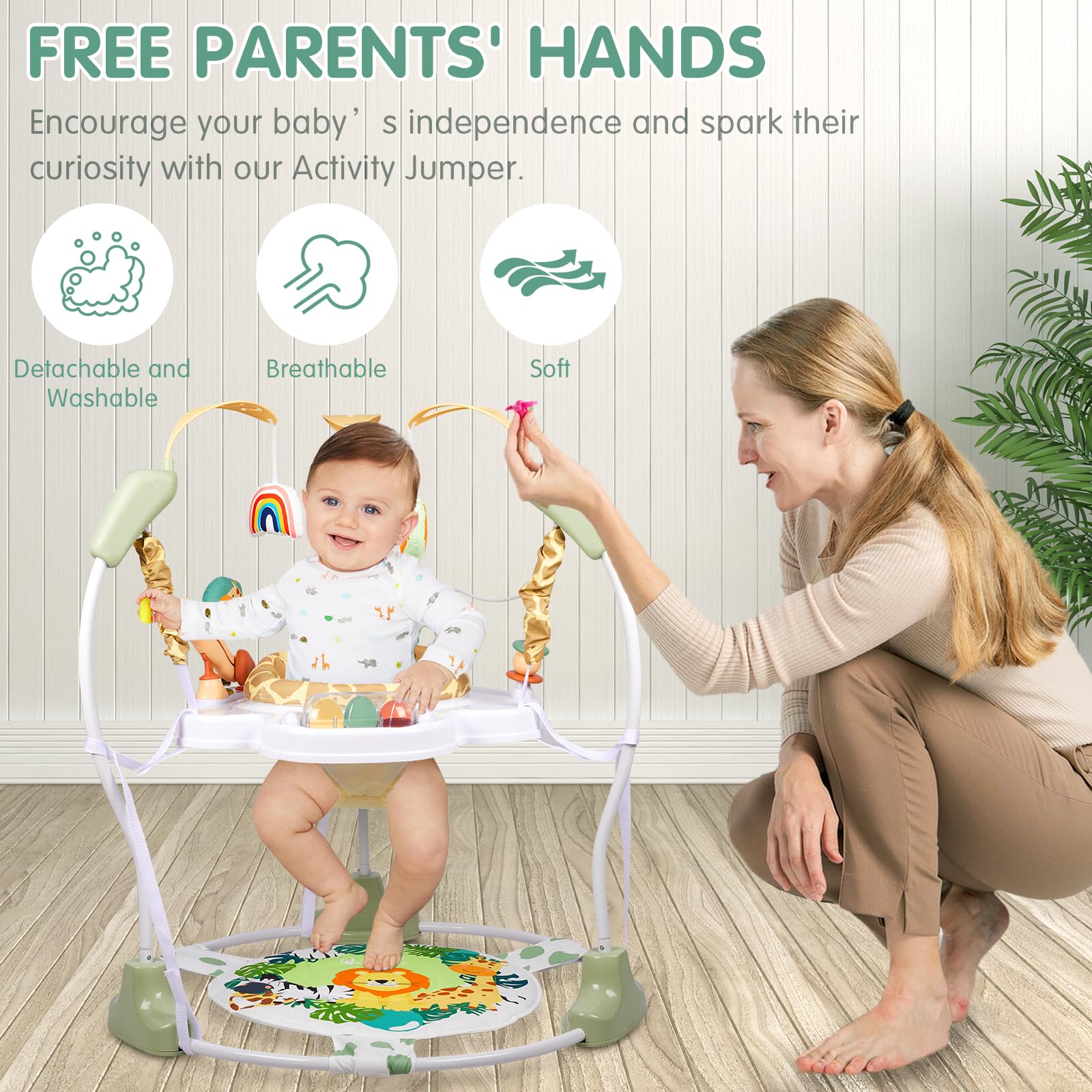 3-in-1 Baby Activity Center with 360° Rotating Seat and Music