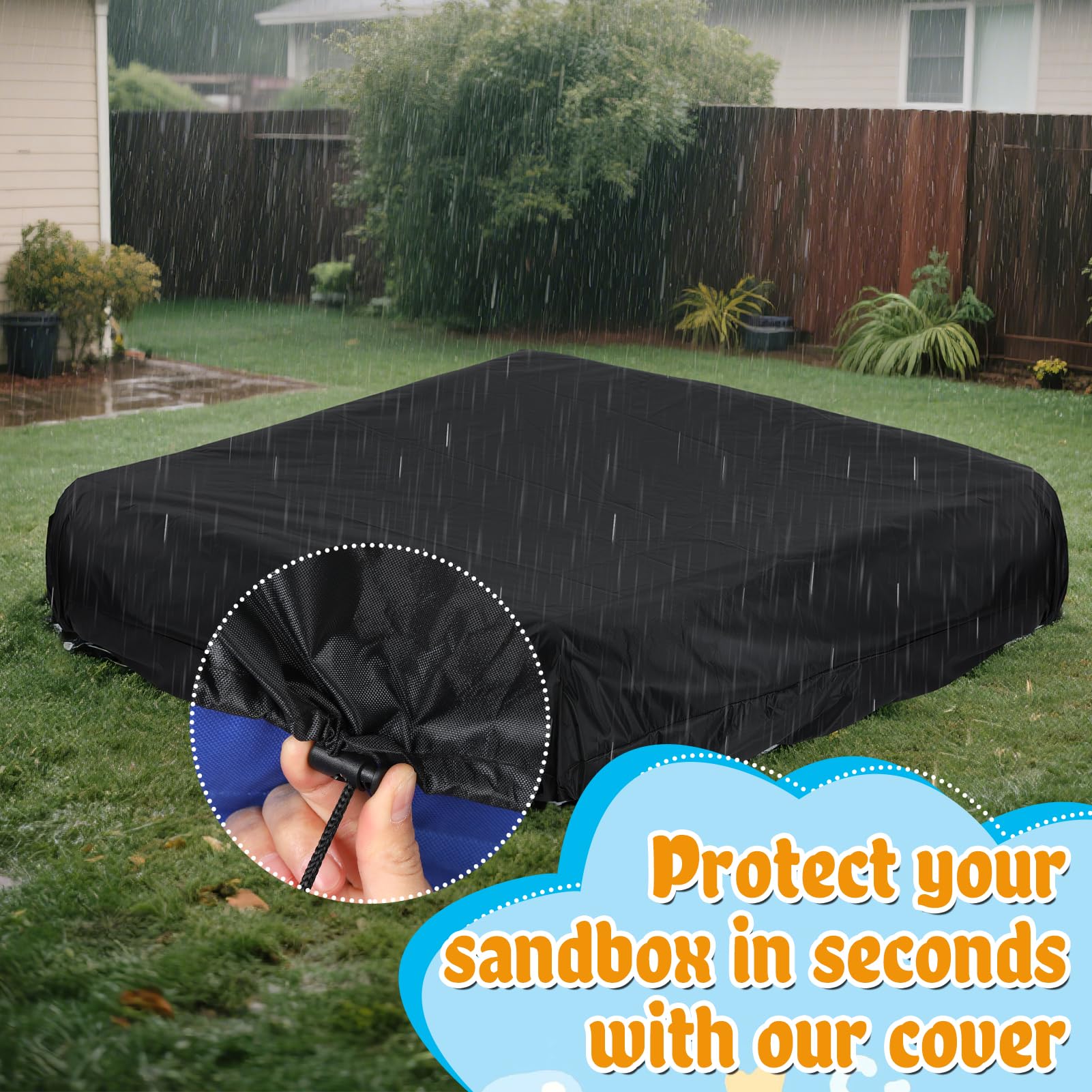 Inflatable Kids Sandbox with Cover