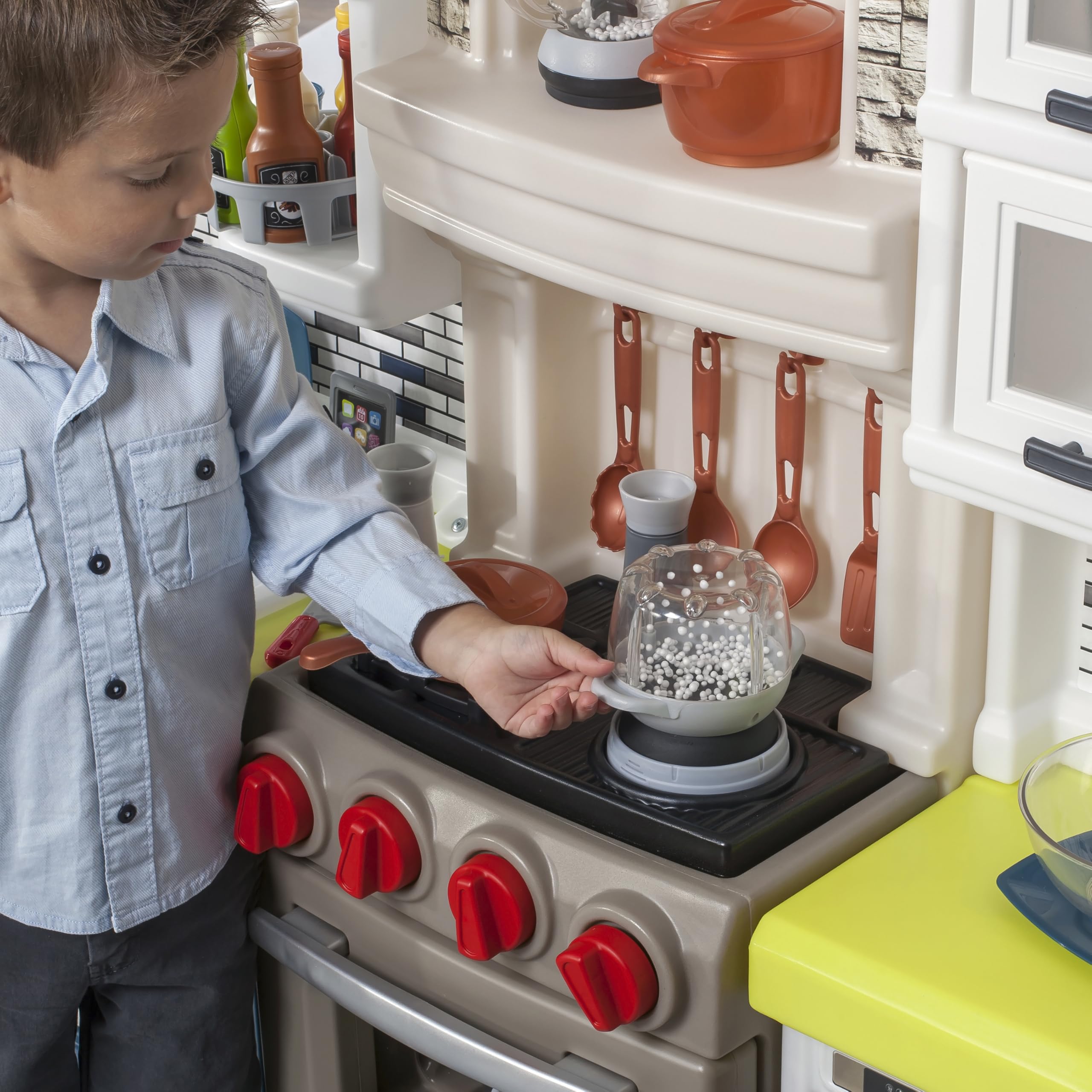 Kids Kitchen Playset with Lights and Sounds - 78 Piece Set