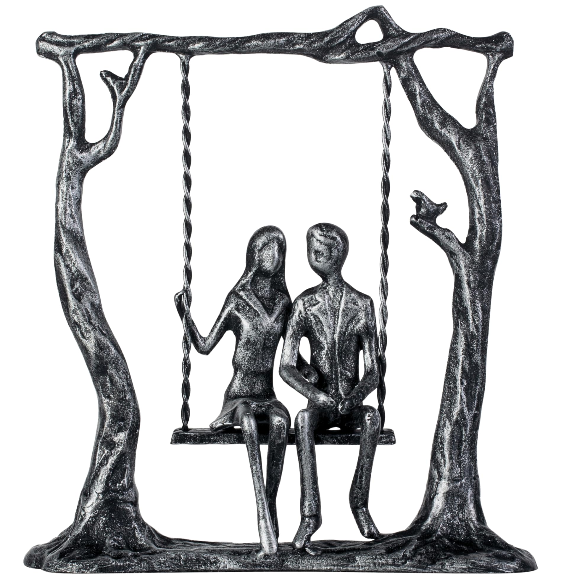 Romantic Couple Iron Sculpture Anniversary Statue