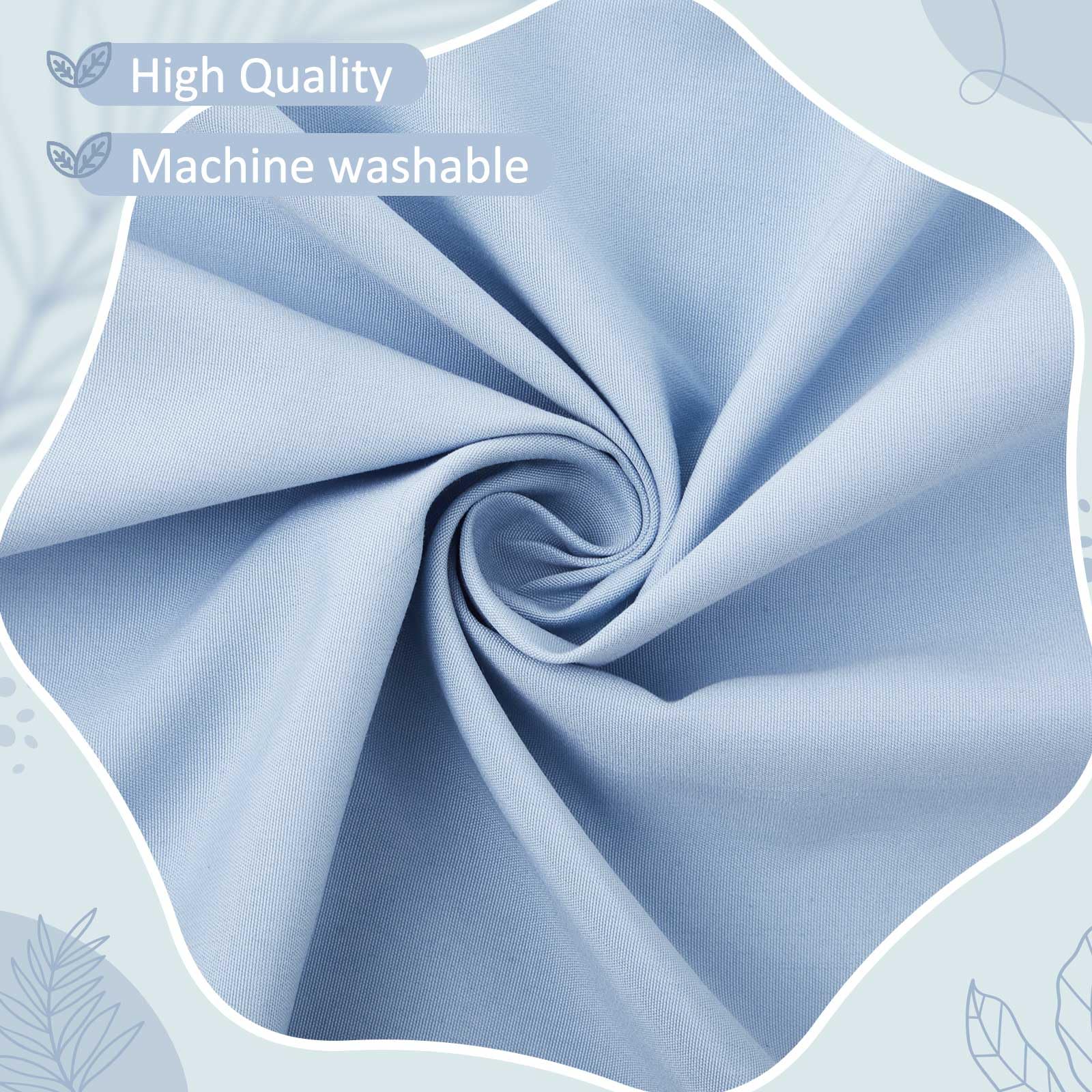 Hahafelt Scalloped Crib Skirt 28"x 52" with Drop Pleated Dust Ruffle with Split Corners for Baby Boys Girls Soft 4-Sided Crib Bed Skirt Nursery Standard Toddler Bedding(14" Drop,Blue)
