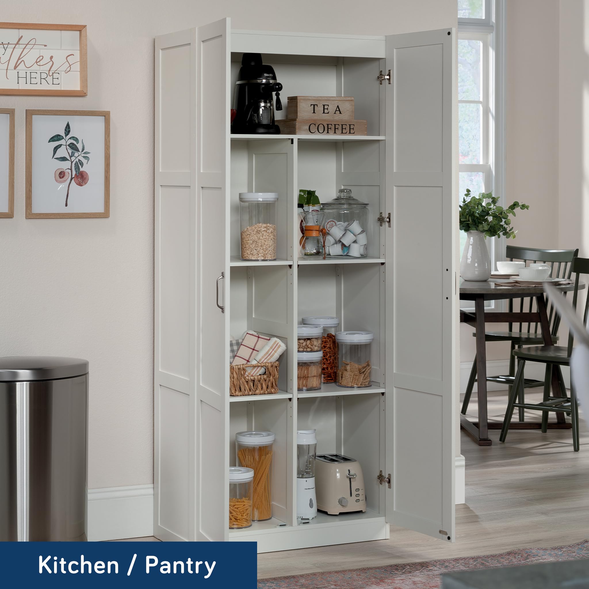 Double Door Storage Cabinet with Adjustable Shelves