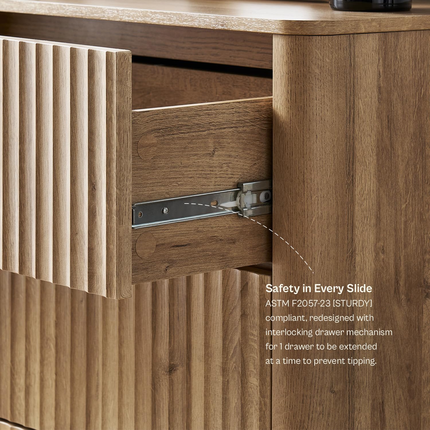 3 Drawer Dresser for Bedroom Wood Chest Organizer