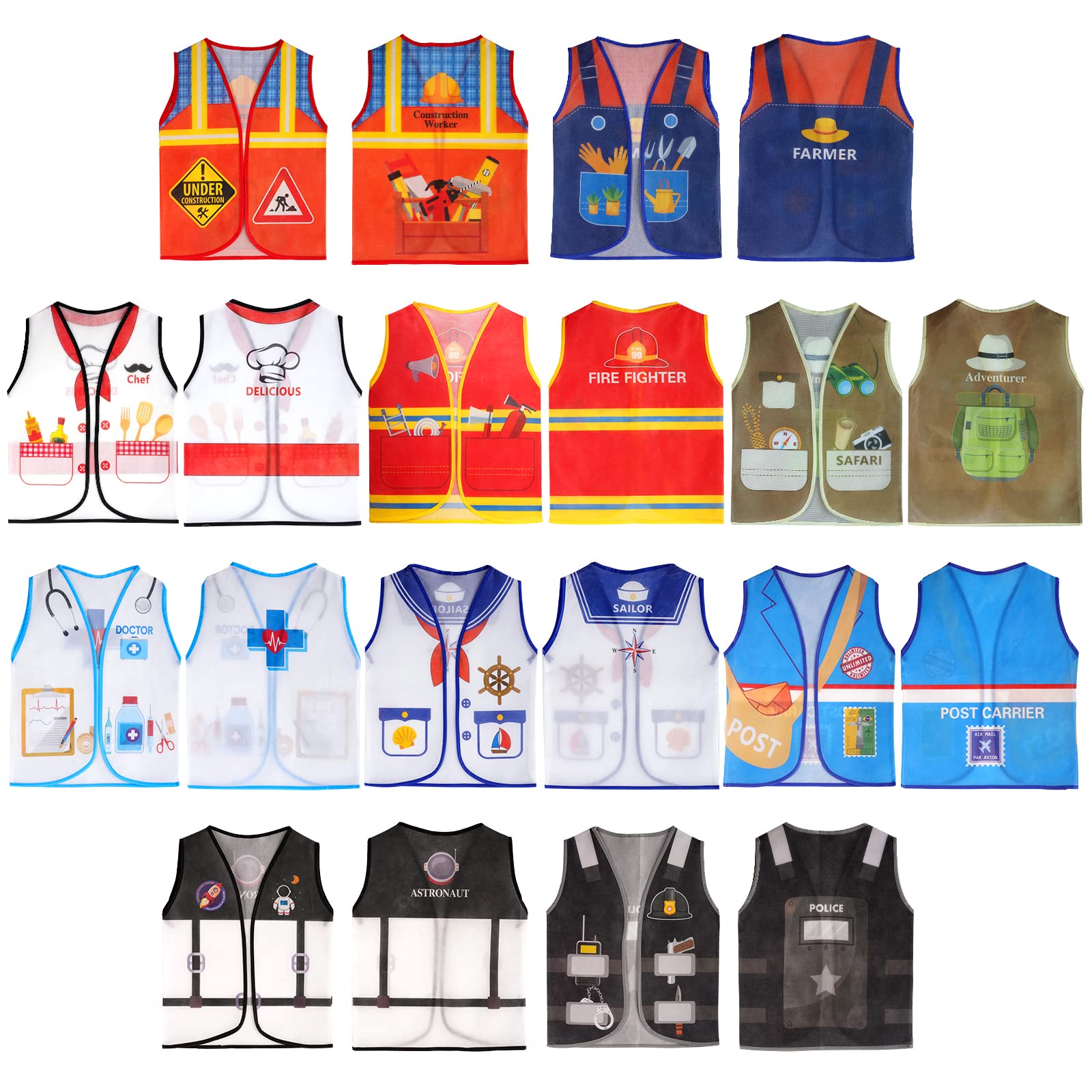 Helper Dress Up Vest Boys Dress Up Clothes Vest Career Cosplay