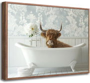 Framed Highland Cow Bathroom Wall Art Picture Highland Cow i