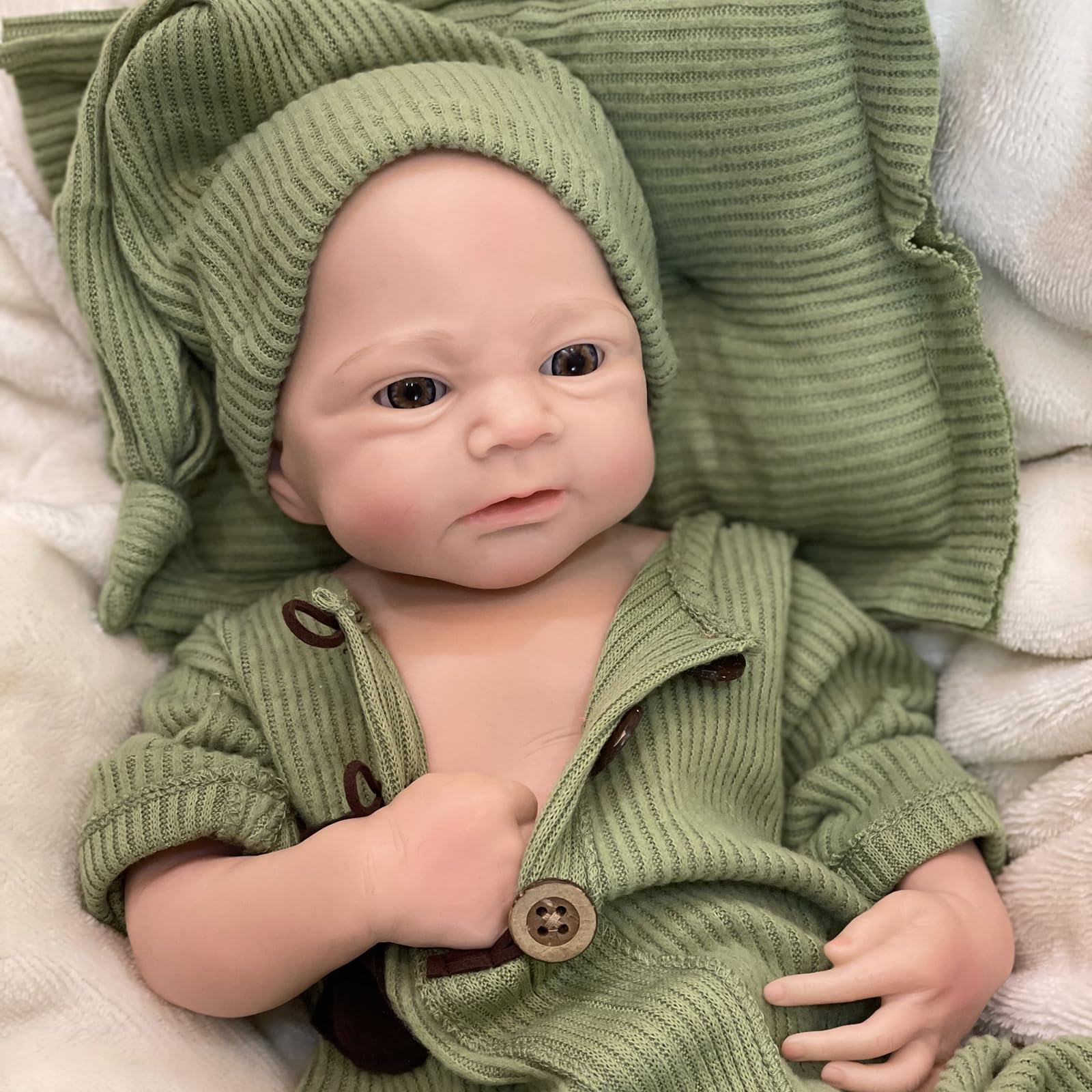 Reborn Baby Dolls, 18 Inch Full Silicone Real Looking Lifelike Doll Realistic Newborn Baby