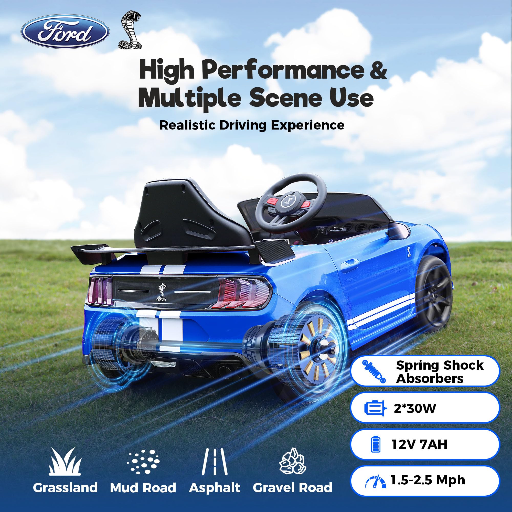 12V Electric Ride-On Car for Kids with Remote Control