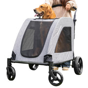 XL Extra Large Dog Stroller - Adjustable Handles,Lightweight Folding Pet Stroller