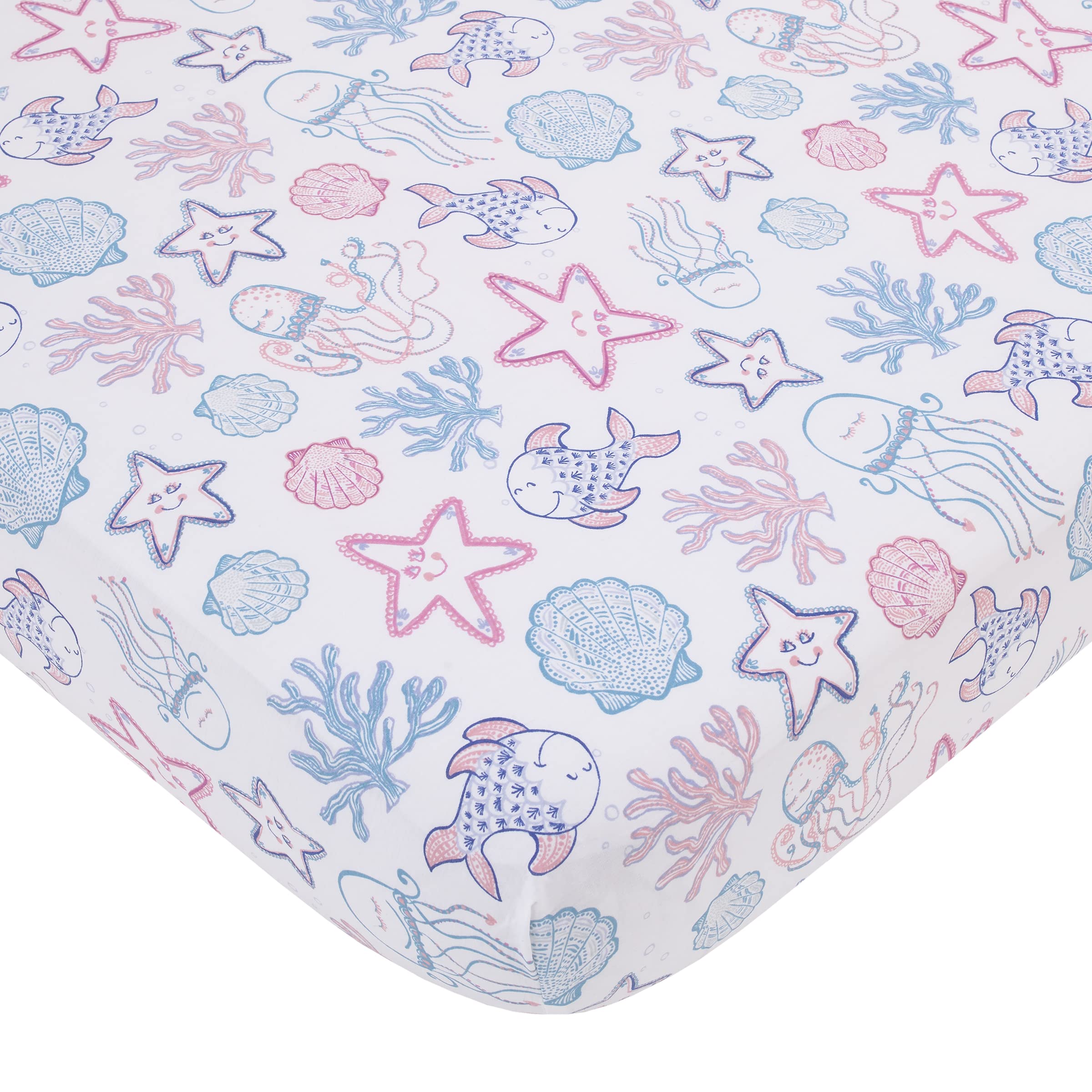 4-Piece Crib Bedding Set - Mermaid Undersea Theme