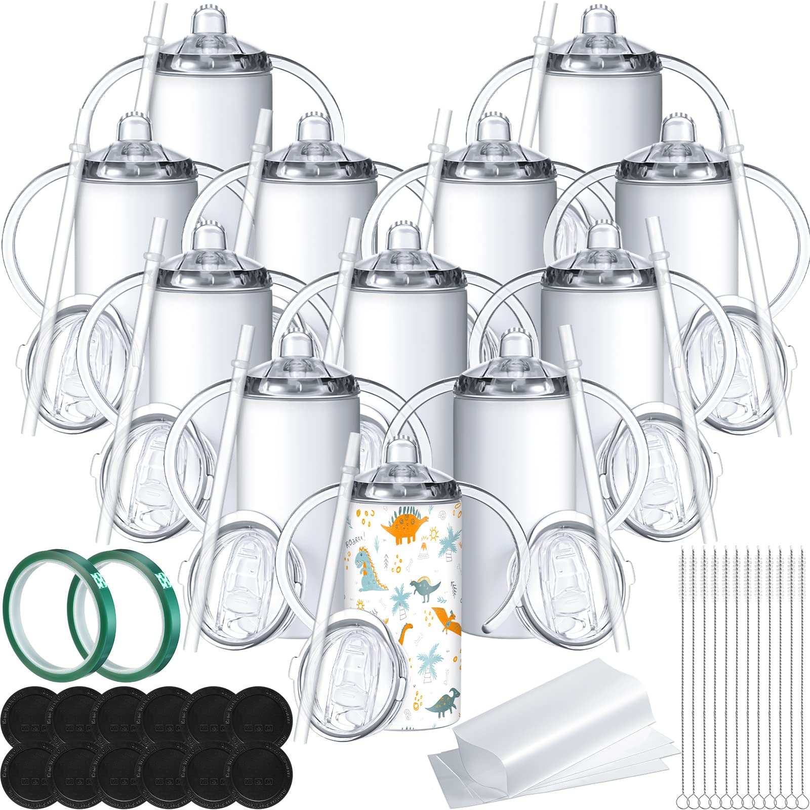 oz Sublimation Blanks Sippy Cups for Toddlers Insulated Stainless