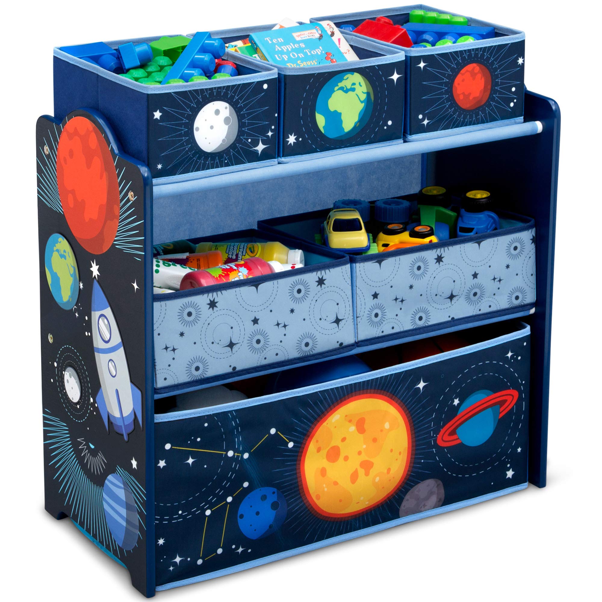 Space Adventures Design & Store 6 Bin Toy Storage Organizer - Greenguard Gold Certified