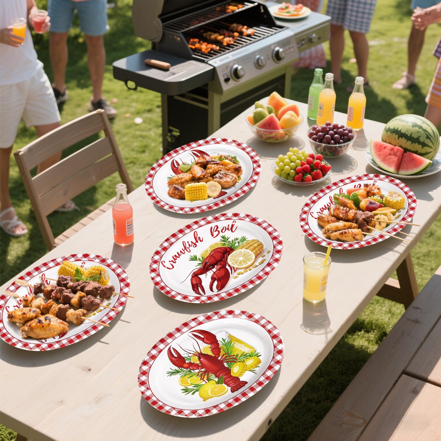 Pcs Crawfish Boil Party Supplies 10” x 12” Lobster Boil Oval