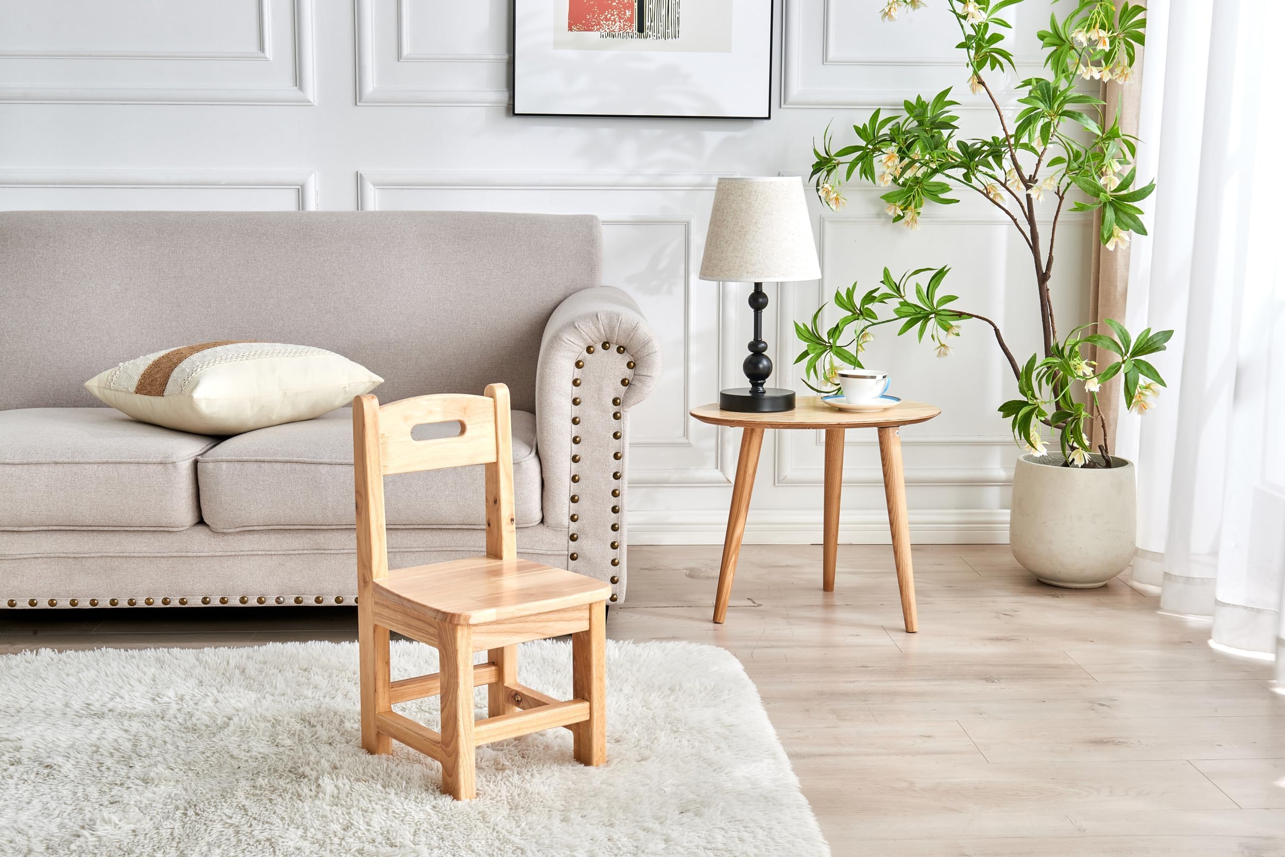 Solid Wood Children Chair for Kids Kindergarten and Home