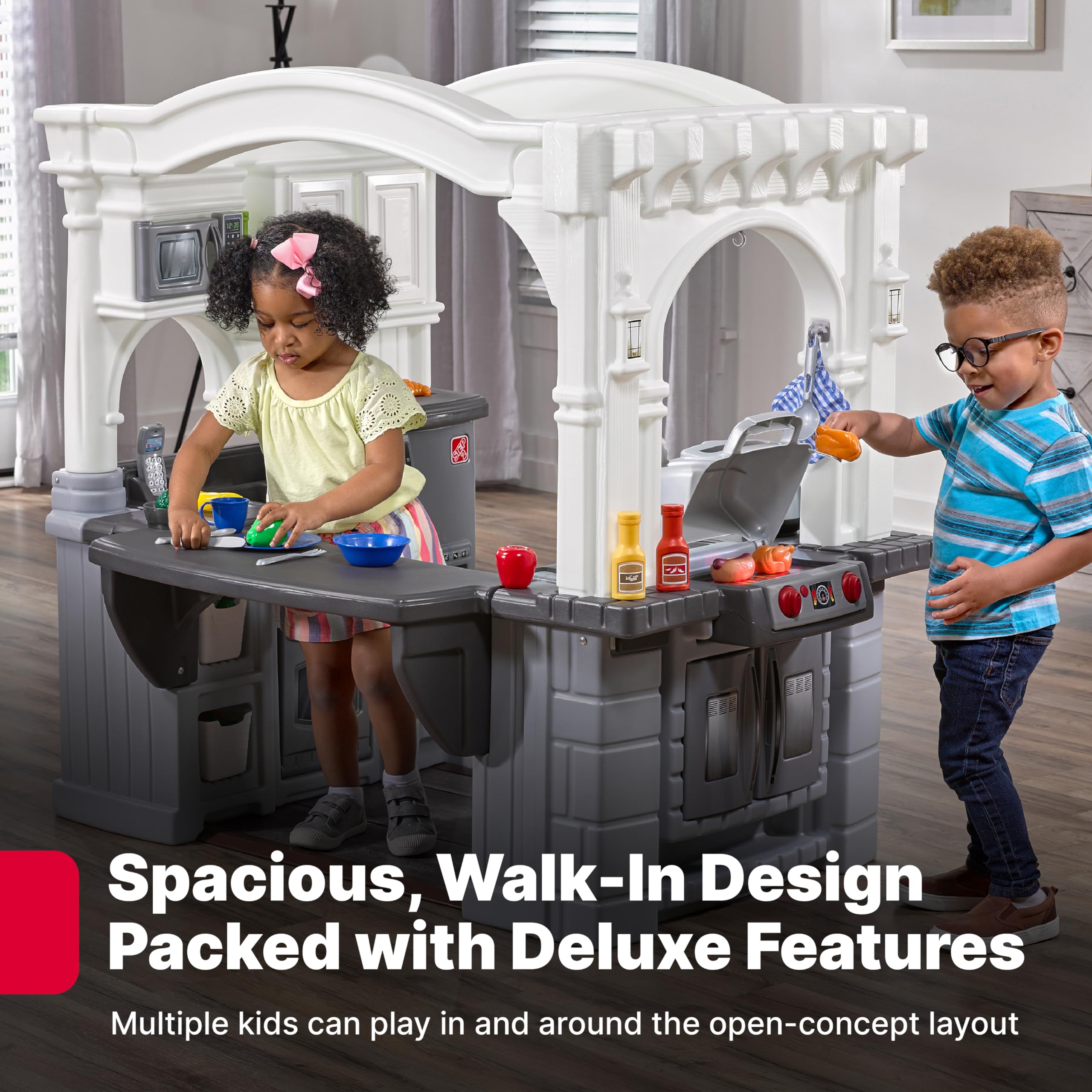 Walk-In Kitchen & Grill Playset with Lights & Sounds