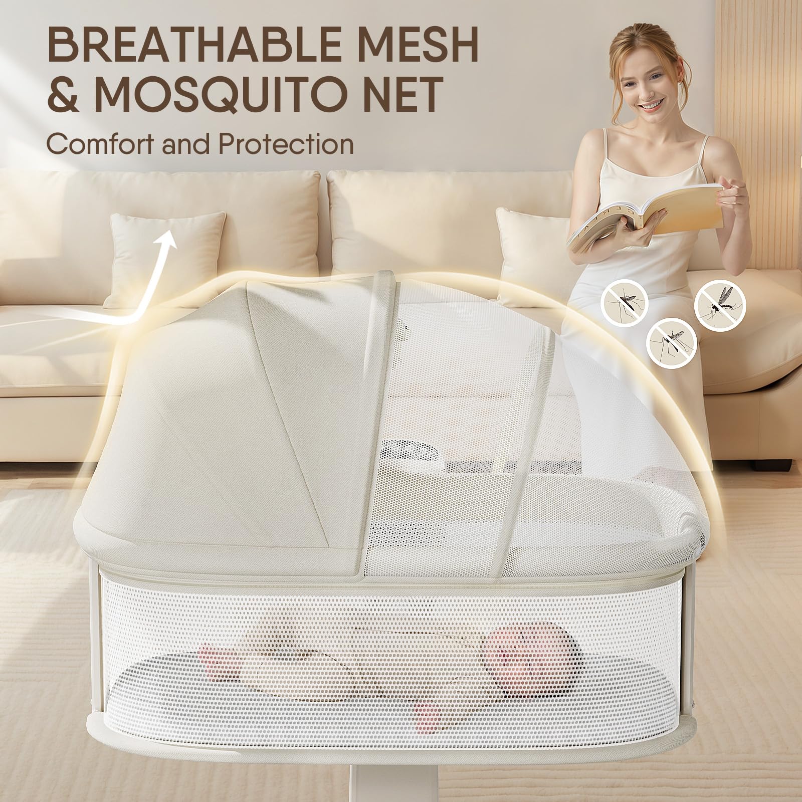 Electric Smart Baby Bassinet with Rocking & Music