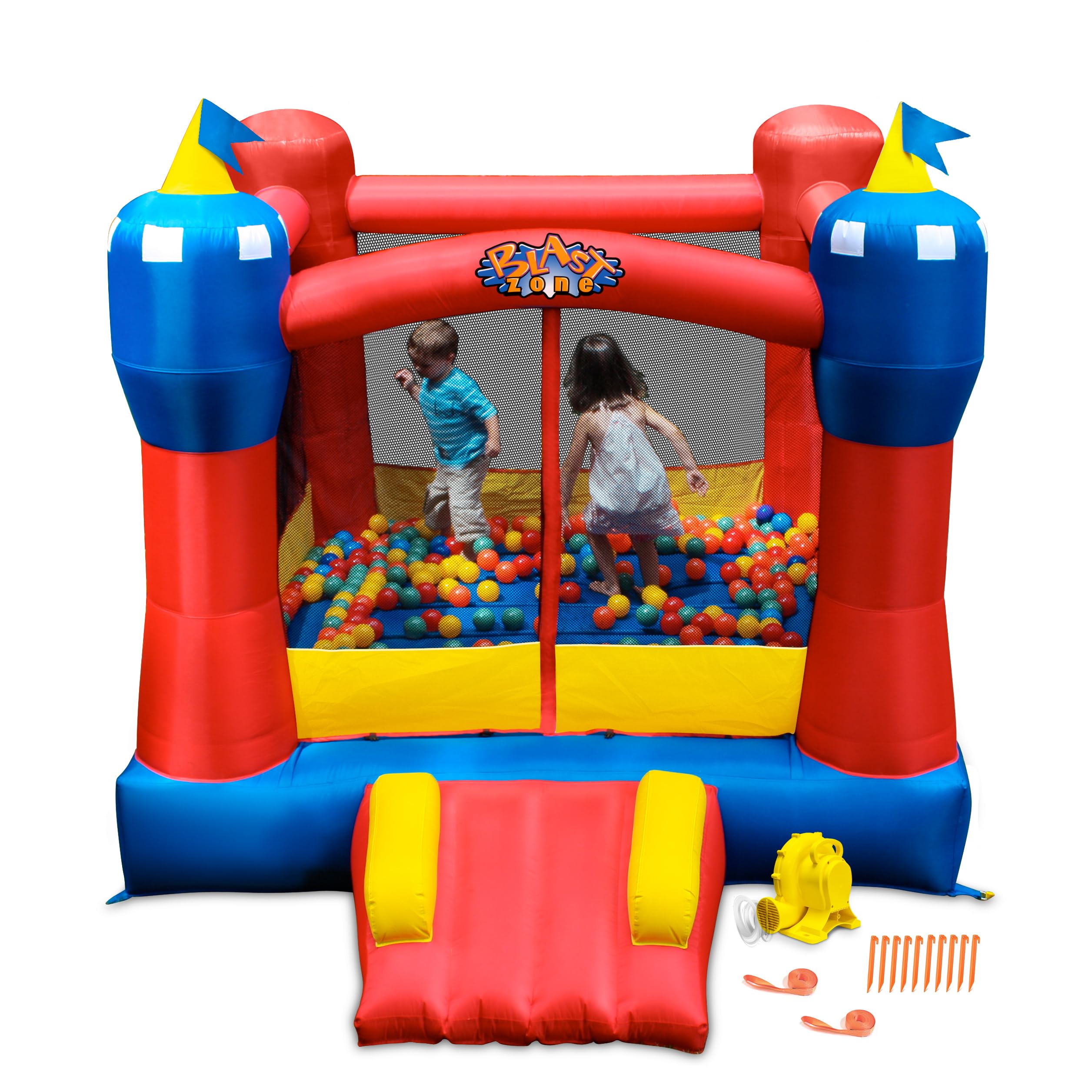 Magic Castle - Inflatable Bounce House with Blower - Premium Quality - Indoor/Outdoor