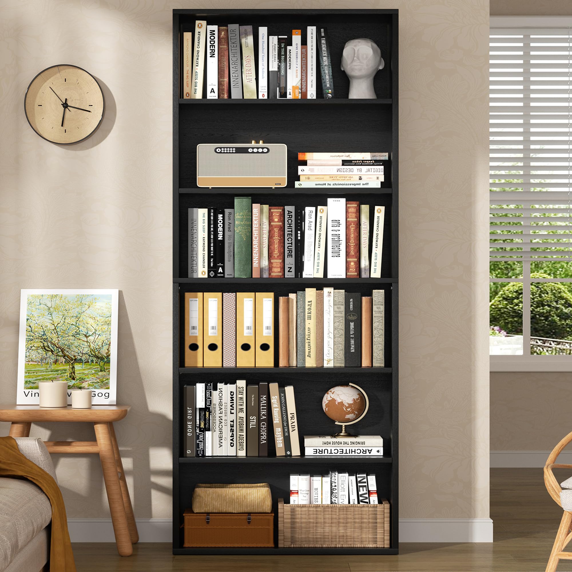 Bookshelf,6-Tier Open Bookcase and Bookshelves