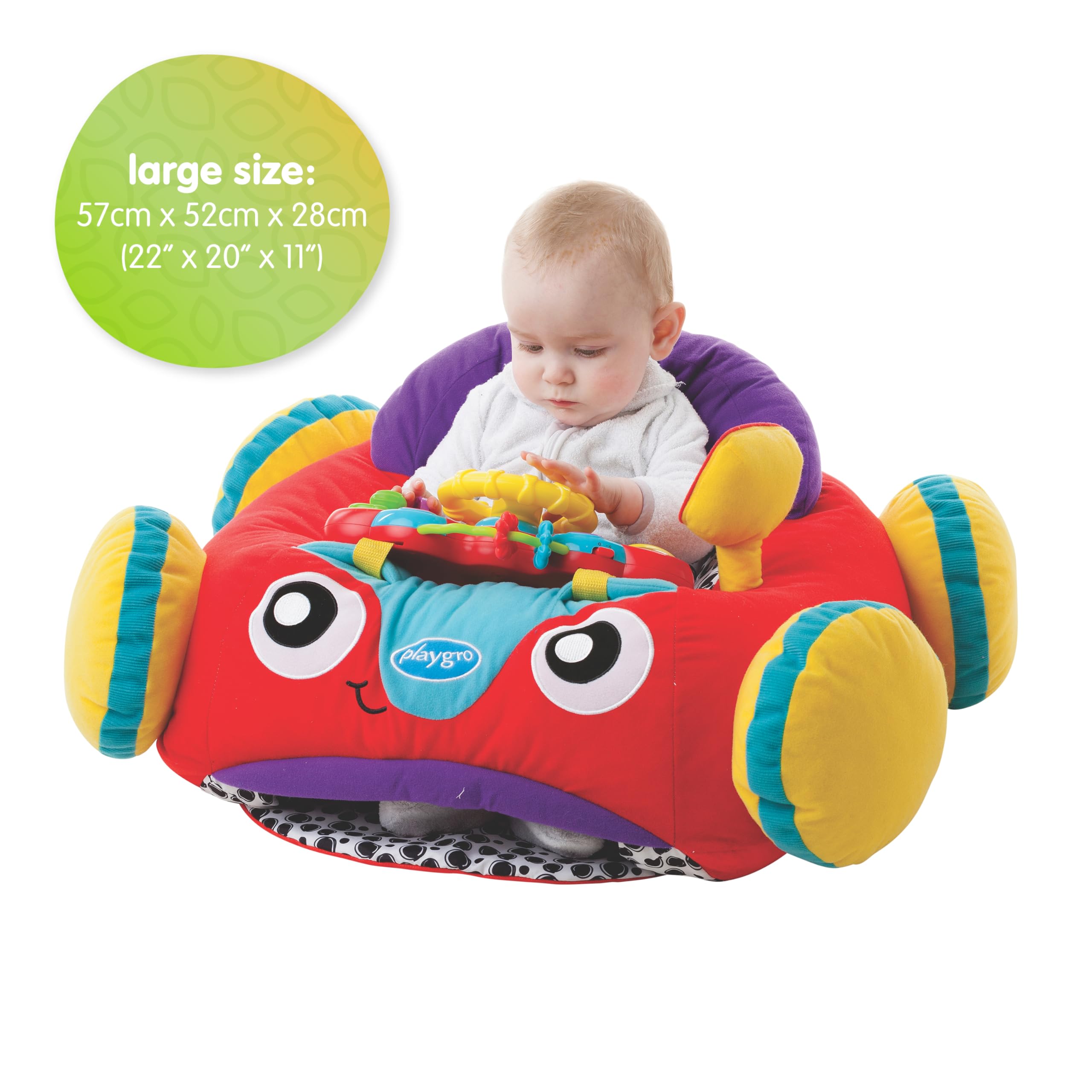 Music and Lights Comfy Car for Babies 6+ Months - Interactive Toddler