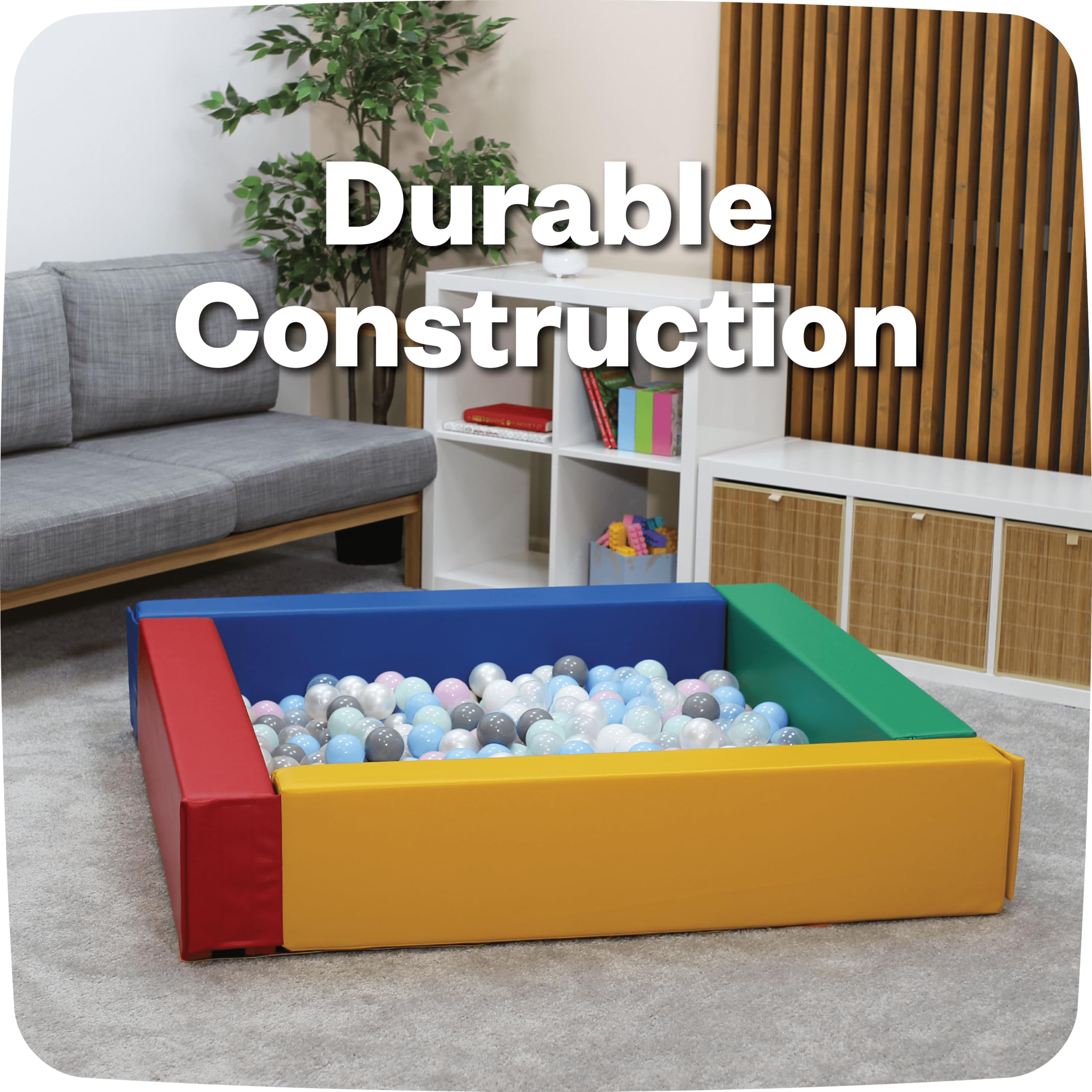 Foam Ball Pit Square Shape Large 120cm with Matt Insert