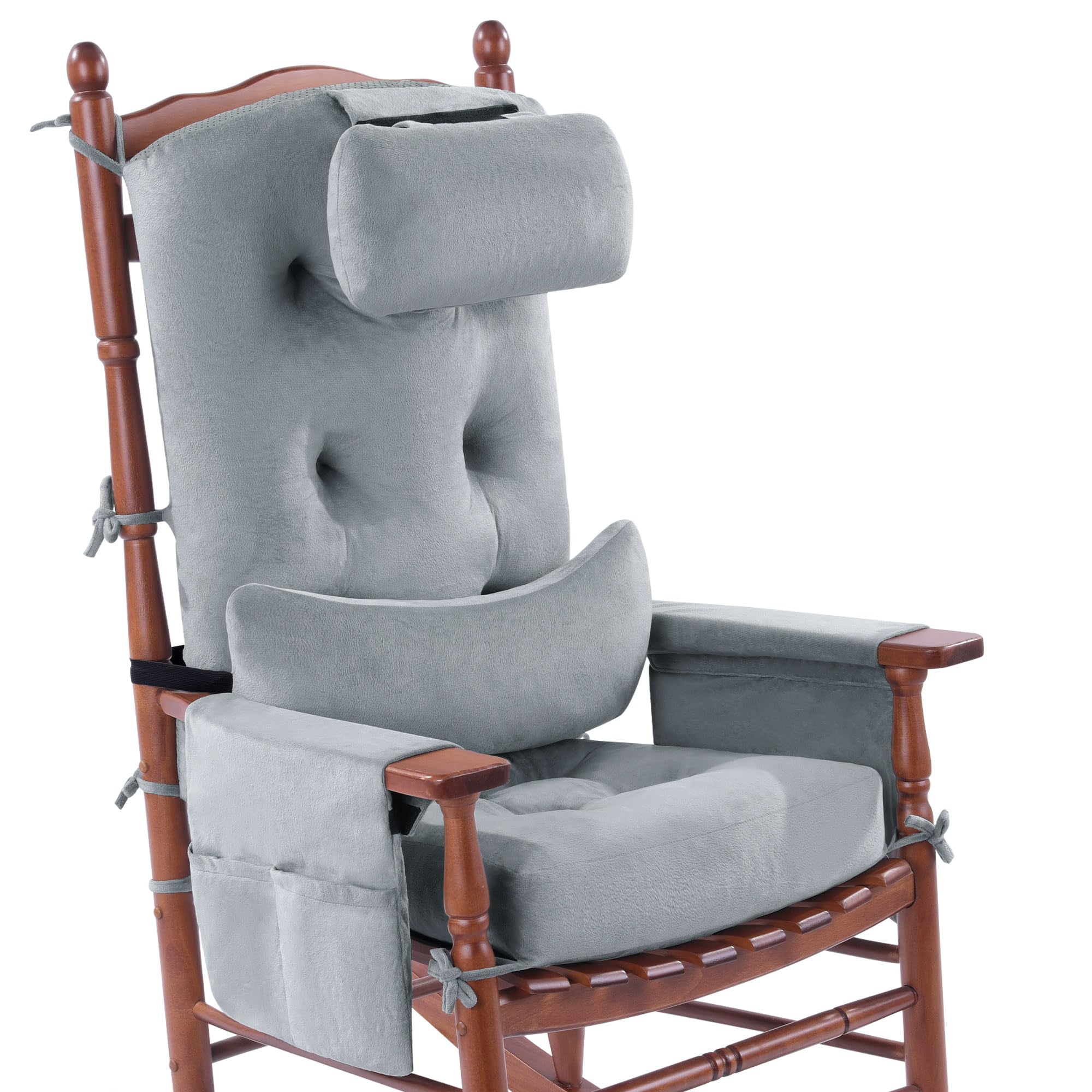 5 PCS Rocking Chair Cushion, Thicken Velvet Rocking Chair