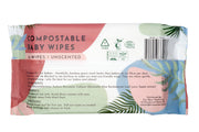 Baby Wipes, 100% Compostable Eco-Friendly Bamboo Wipes