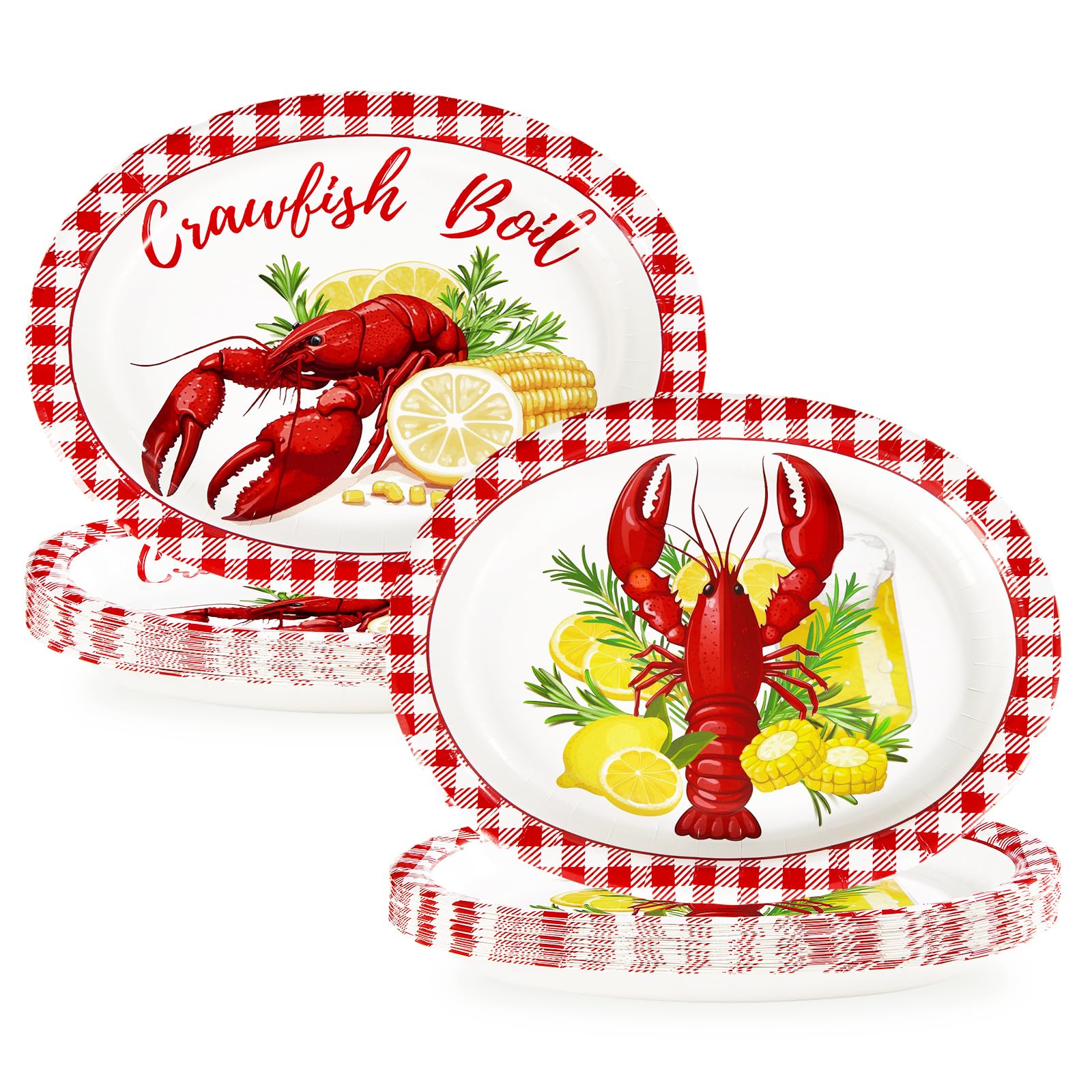 Pcs Crawfish Boil Party Supplies 10” x 12” Lobster Boil Oval