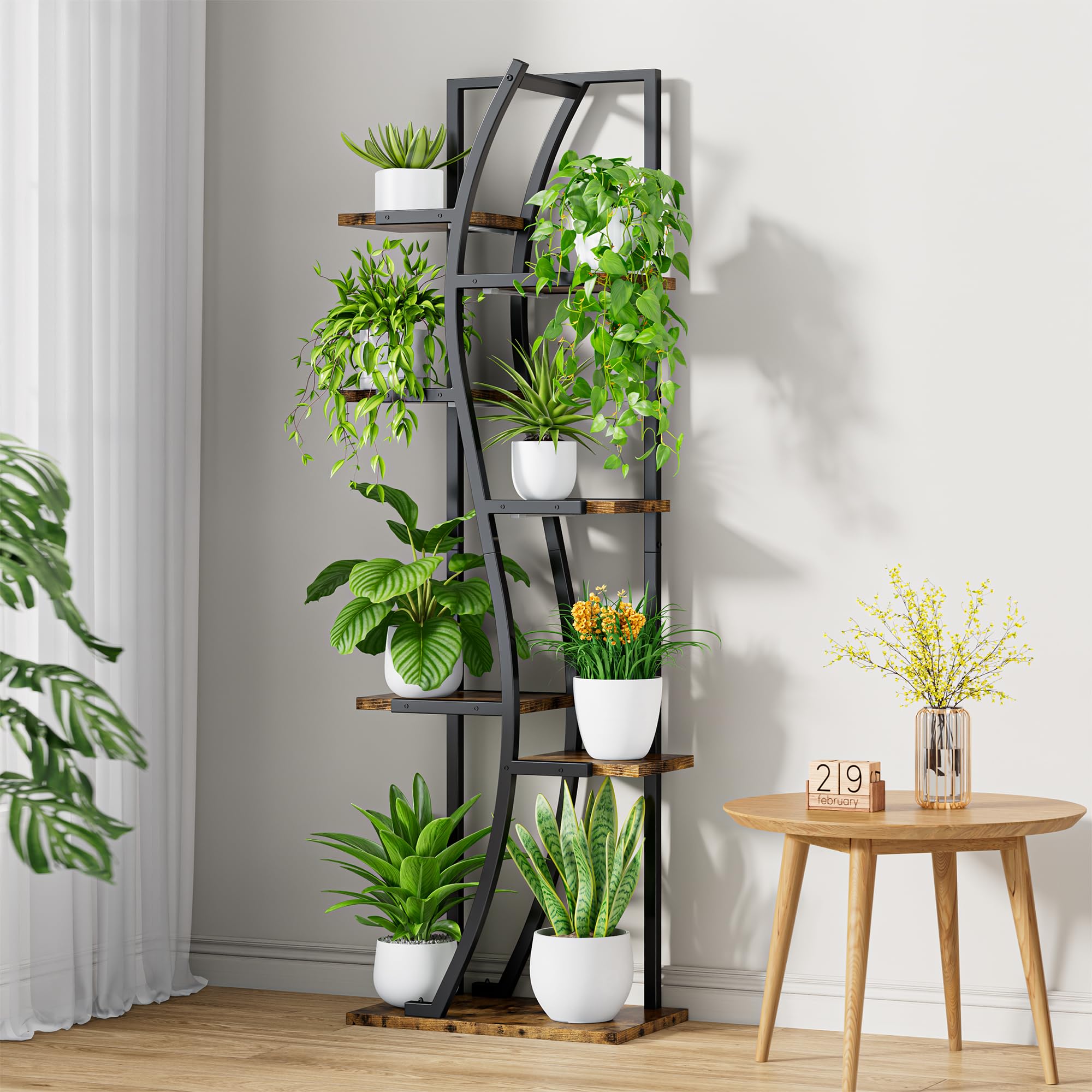 Plant Stand with Grow Light 2 Set - 62" Tall Corner Shelf