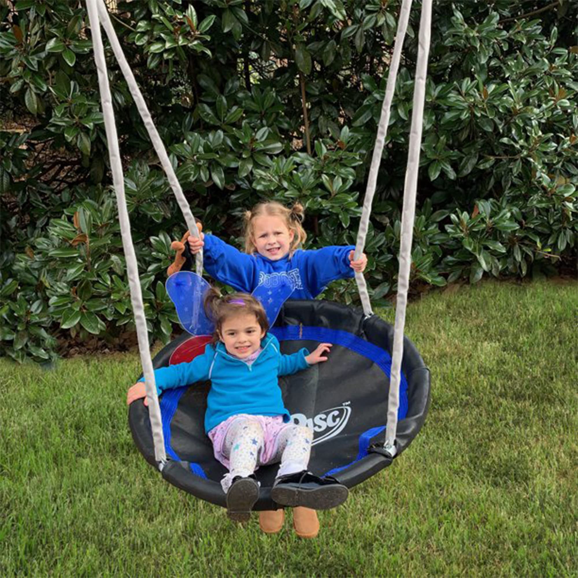 Metal A-Frame Kids Swing Set with Slide and Seesaw