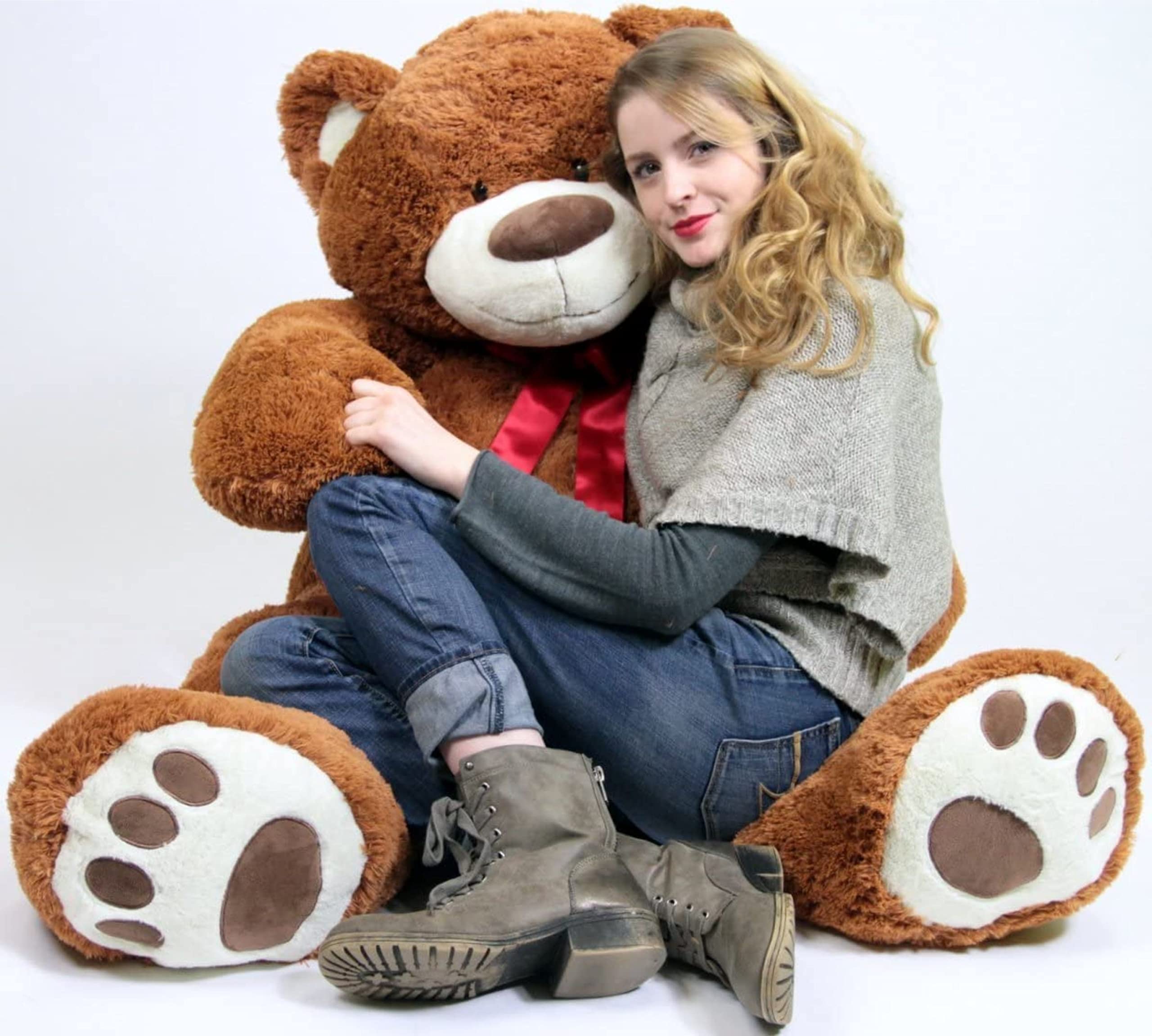 5-Foot Giant Teddy Bear - Soft Plush Toy - Huge Stuffed Animal in Big Box